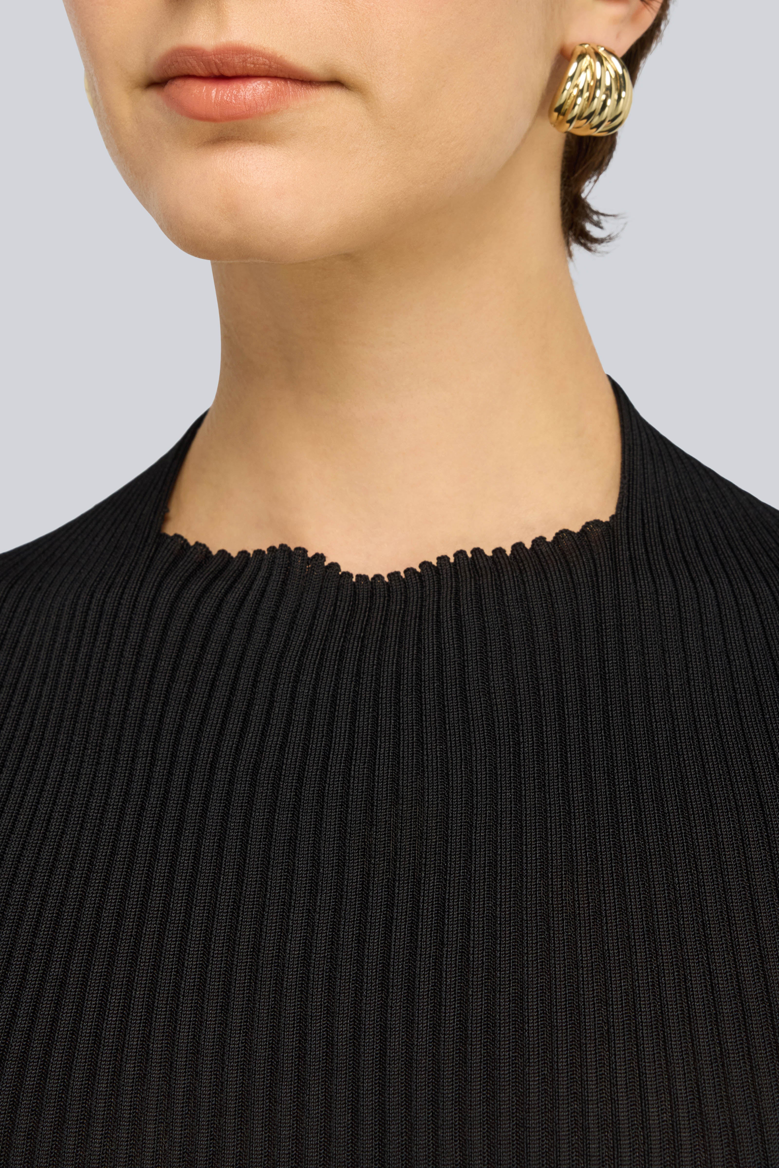 Semicouture Robertina maglia nera misto seta