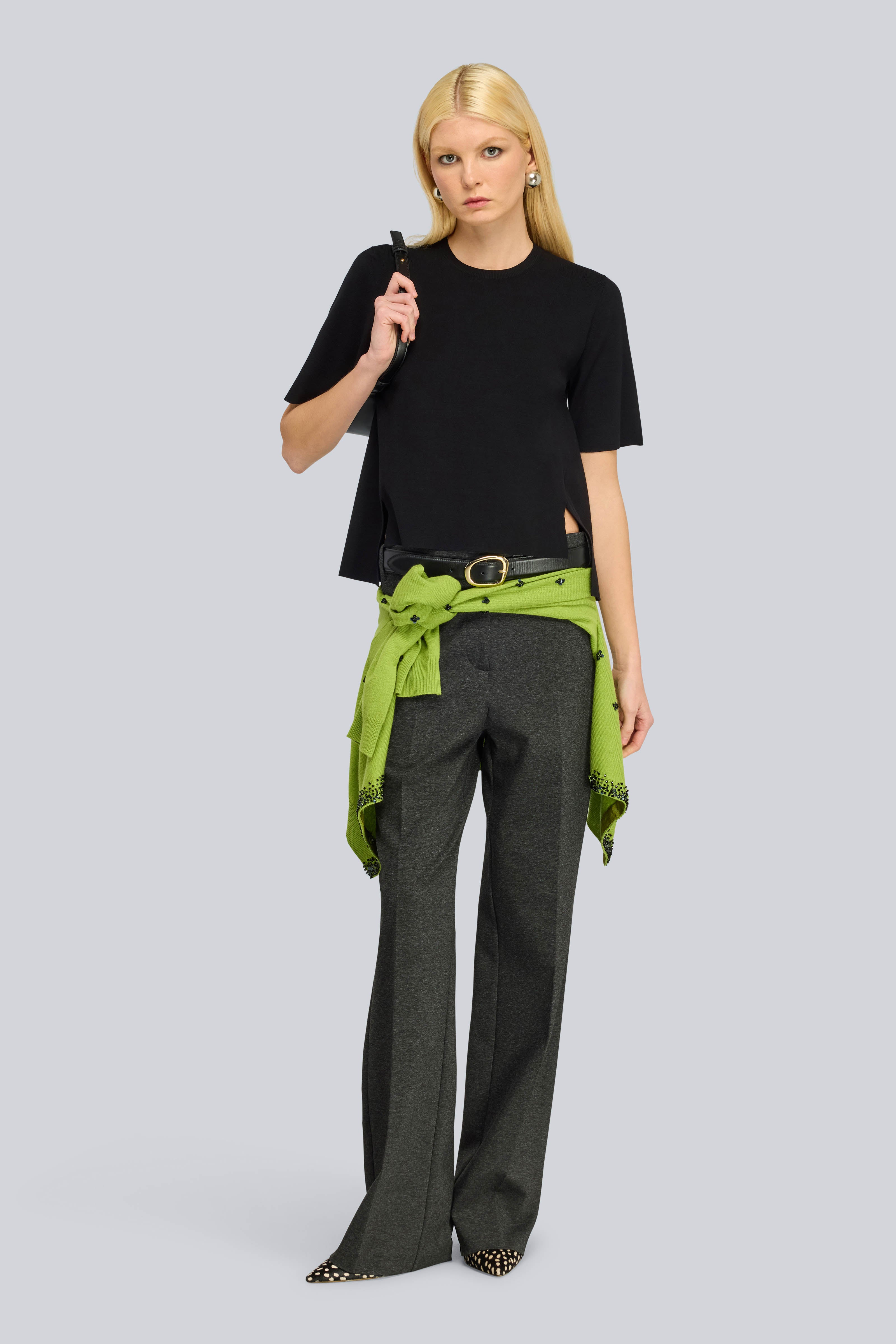 Semicouture Kitty maglia maniche corte nero