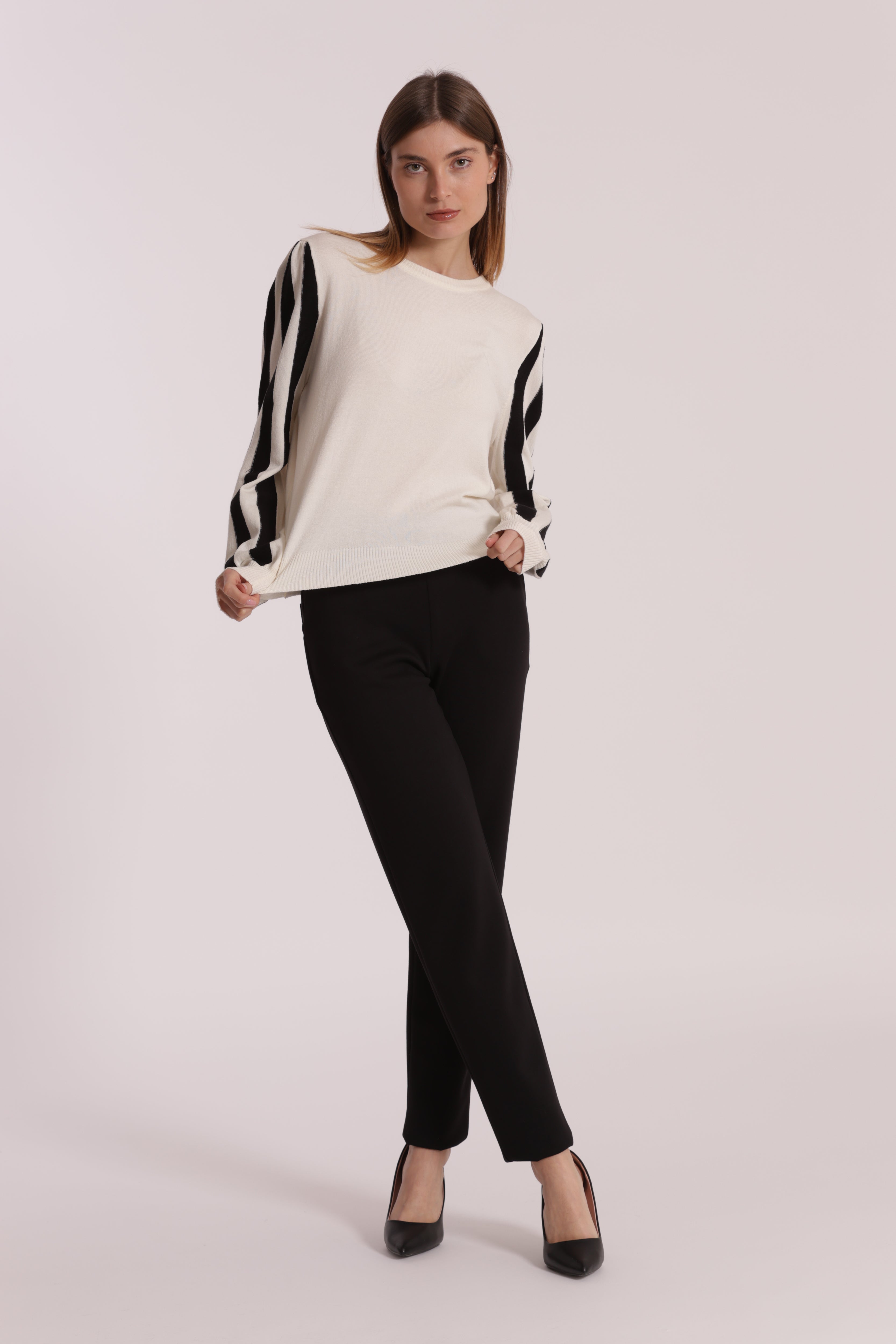 Mimi Mua Pantalone Jogger Neoprene pantalone nero