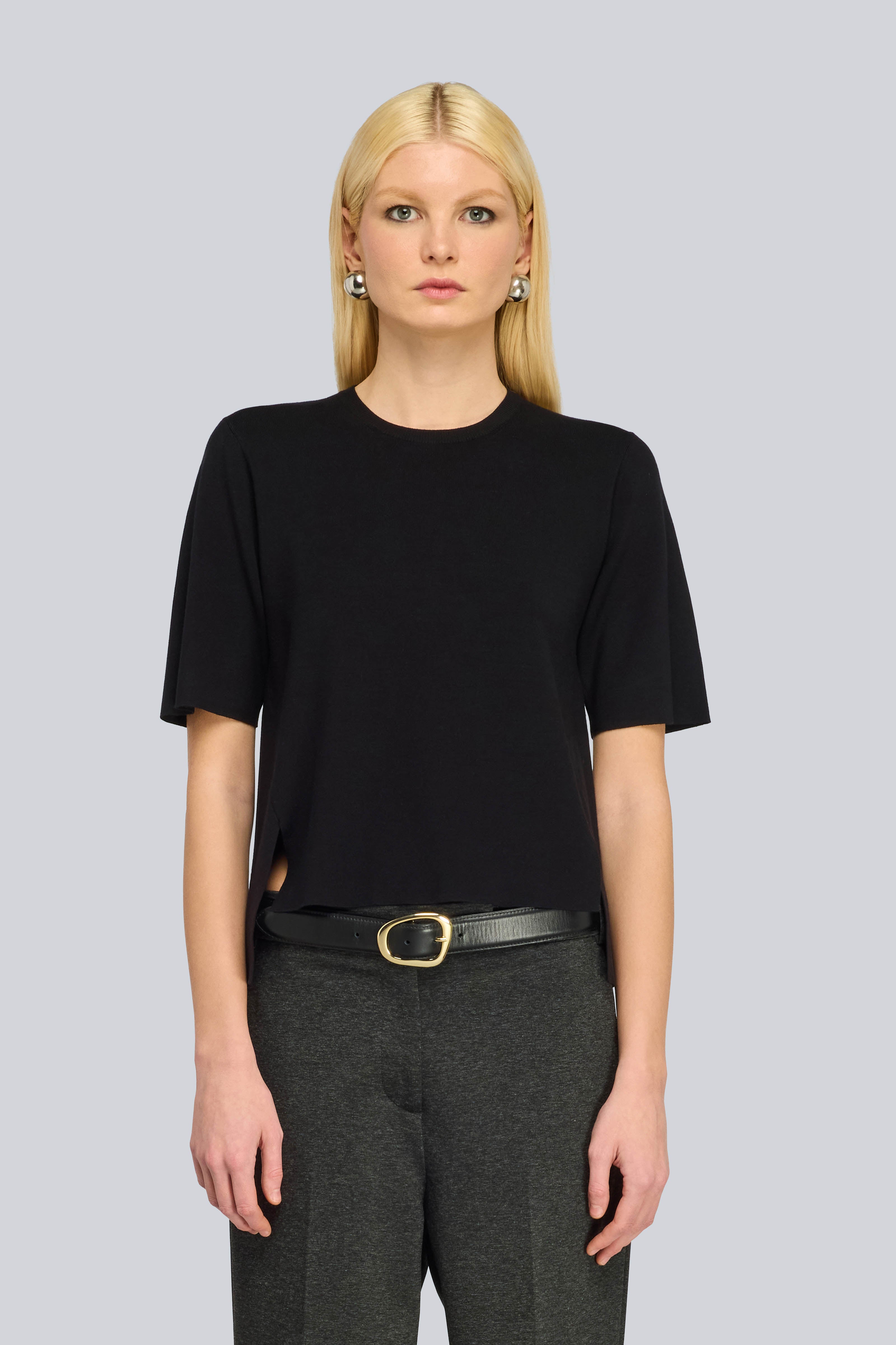 Semicouture Kitty maglia maniche corte nero