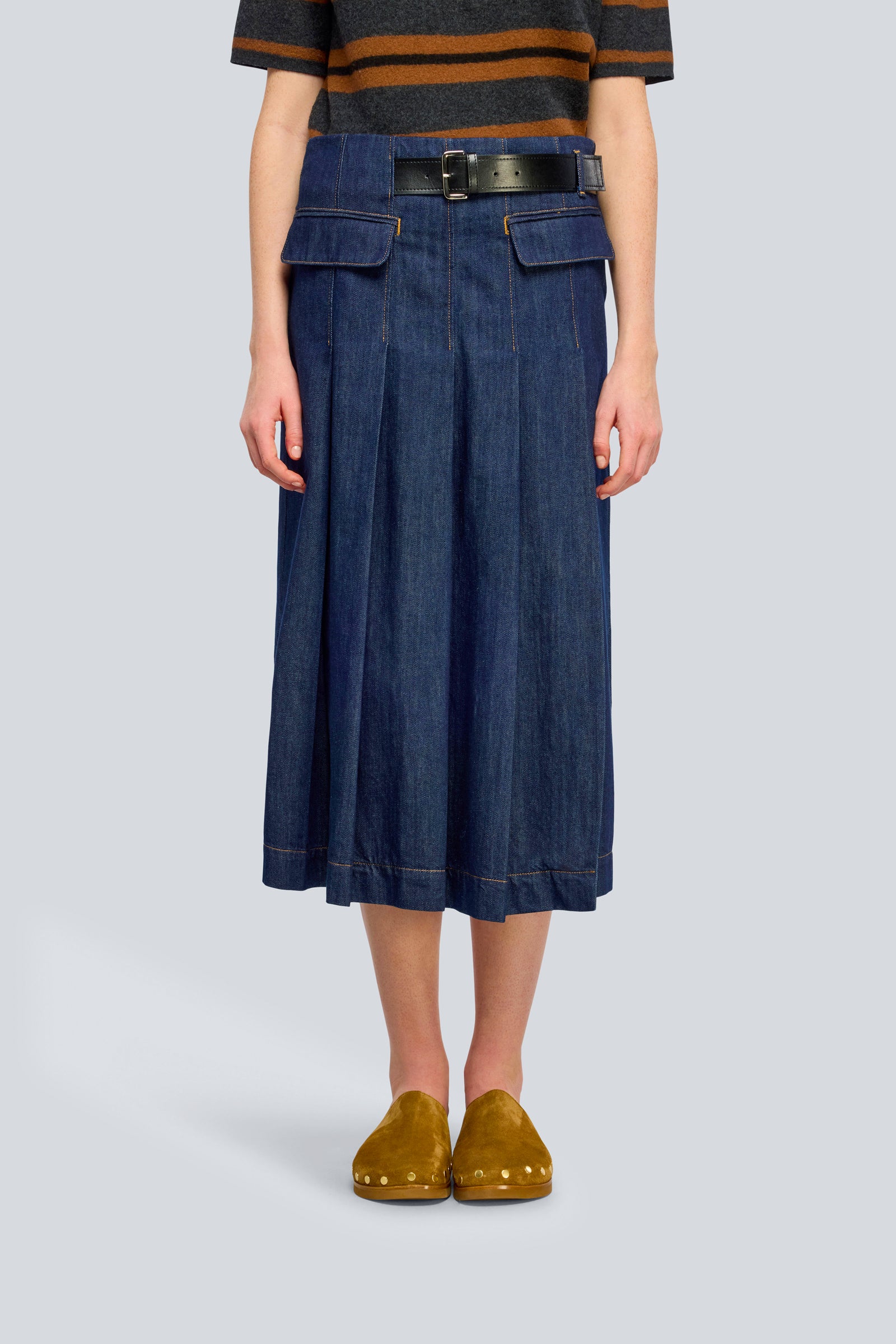 Semicouture Carla gonna denim midi