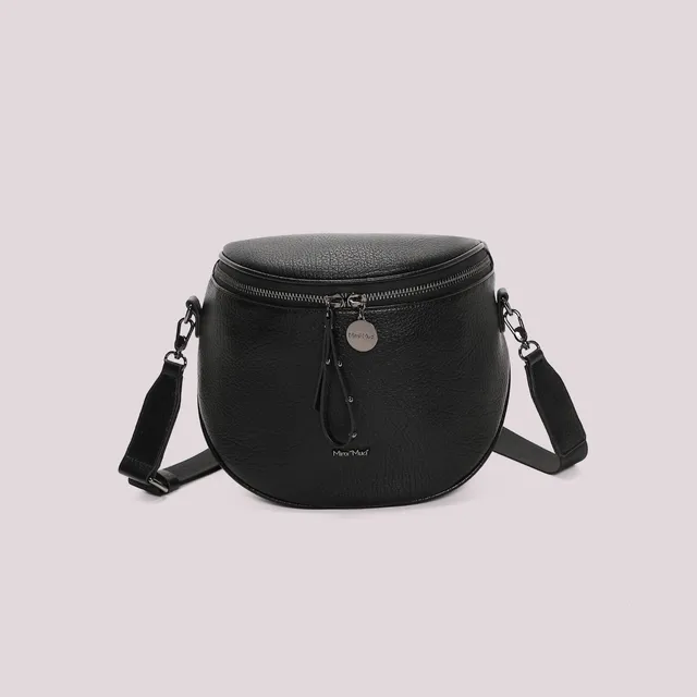 Mimi Mua Borsa Marsupio Grande Tracolla Logata Nero