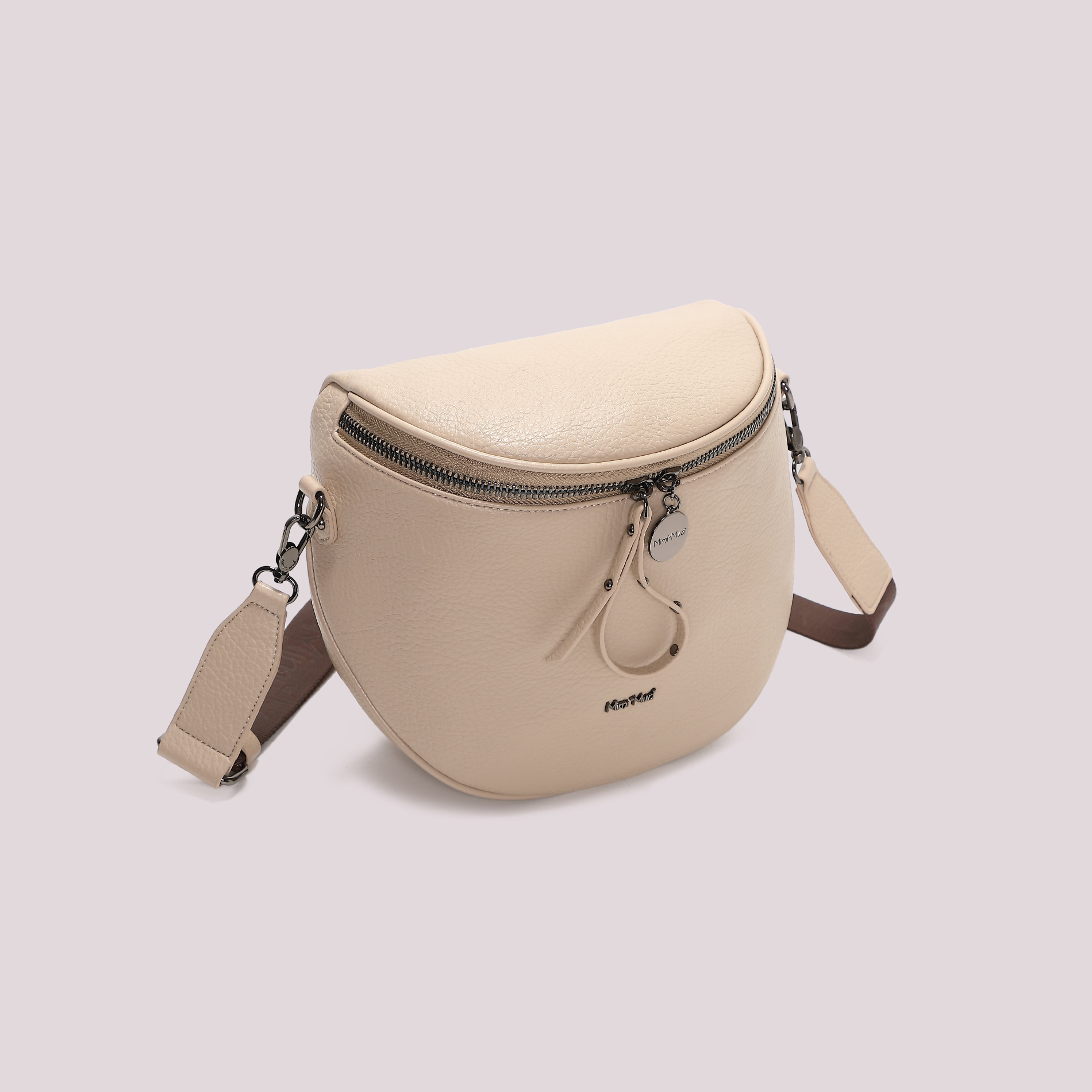 Mimi Mua Borsa Marsupio Grande Tracolla Logata Nero