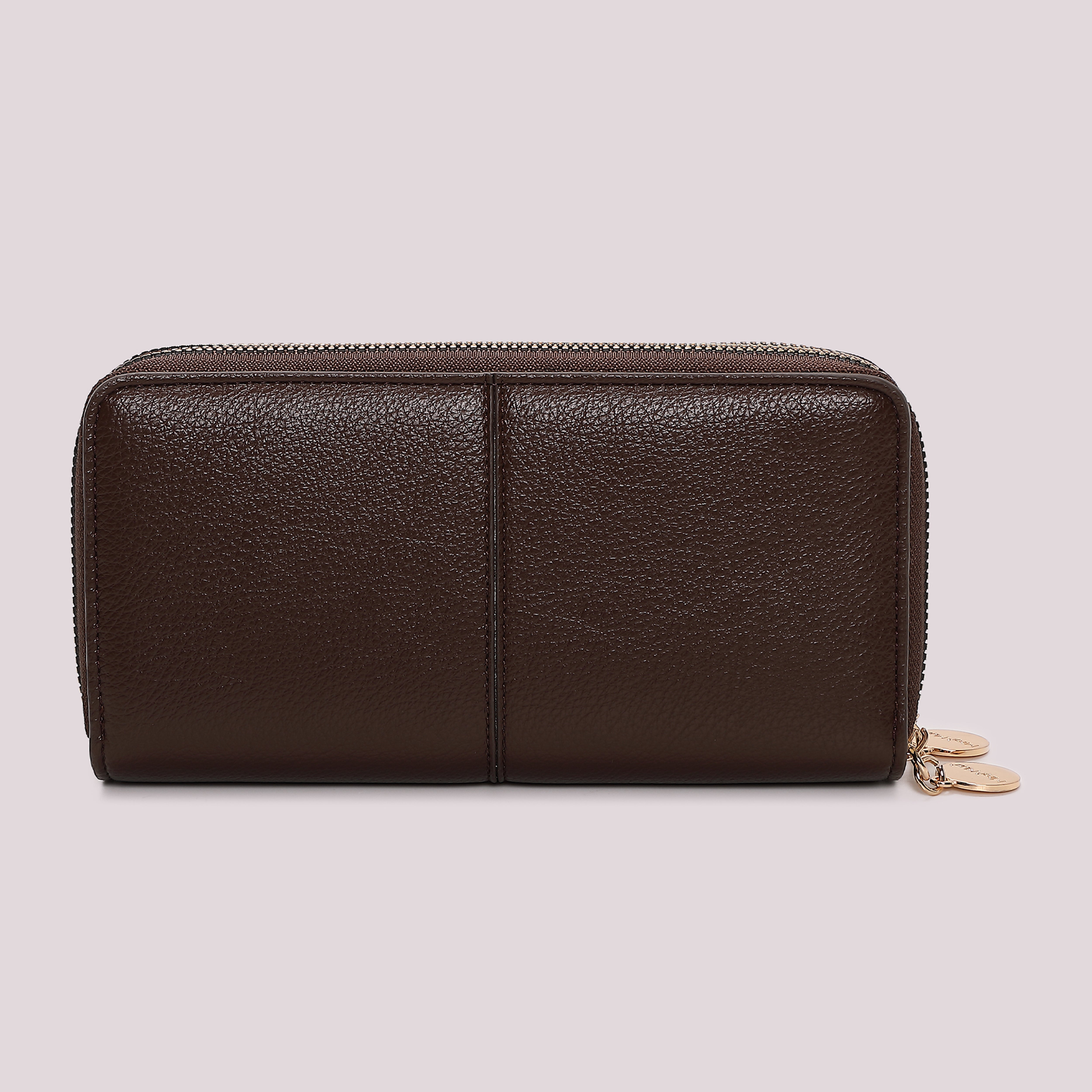 Mimi Mua Portafoglio Doppia Zip Camoscio Nero