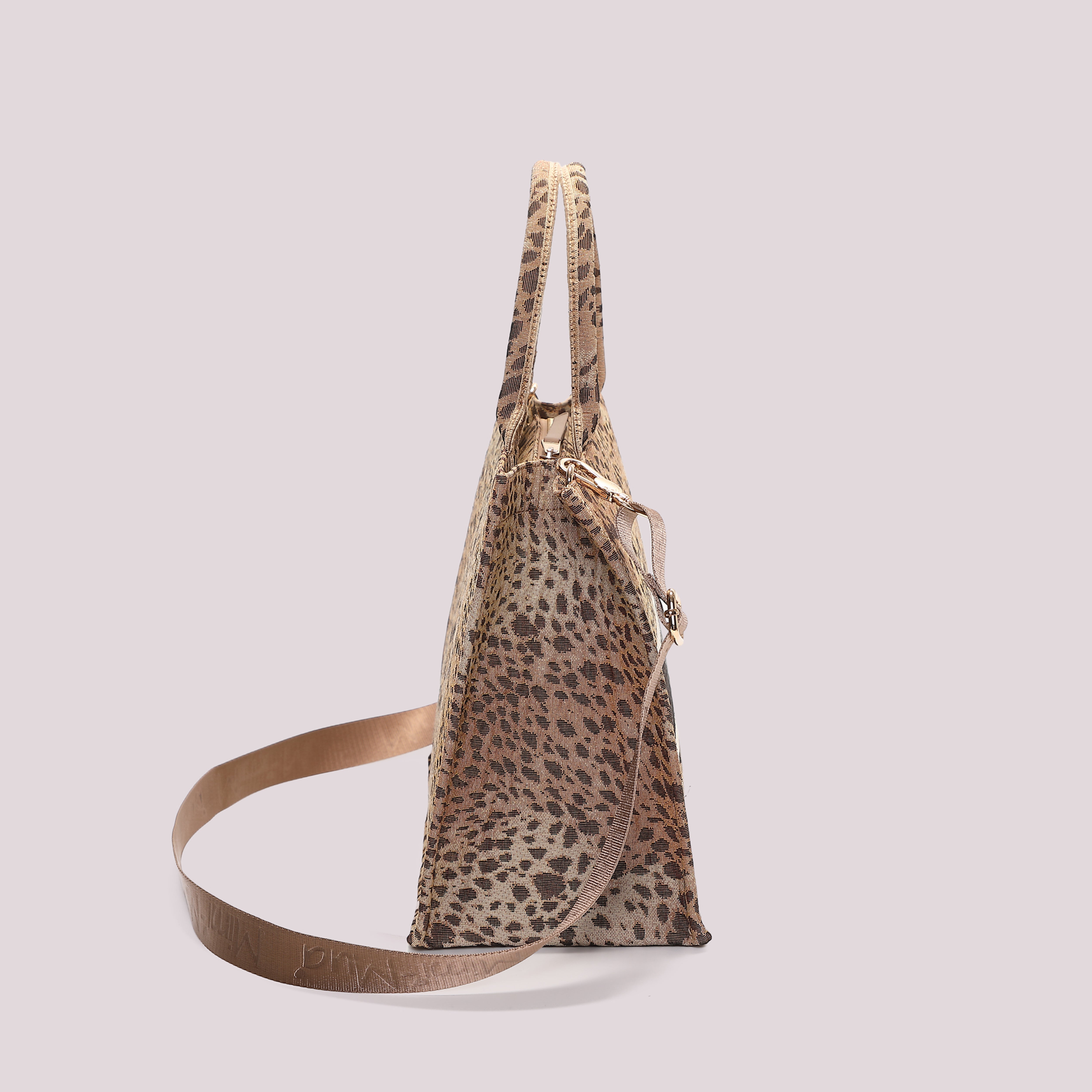 Mimi Mua shopper grande fantasia borsa prugna capiente