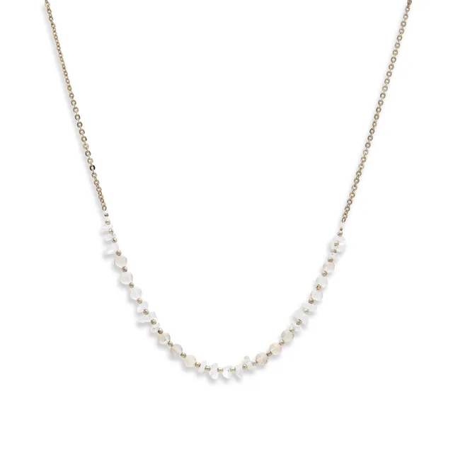On Earth Summer collana quarzo bianco 50 cm