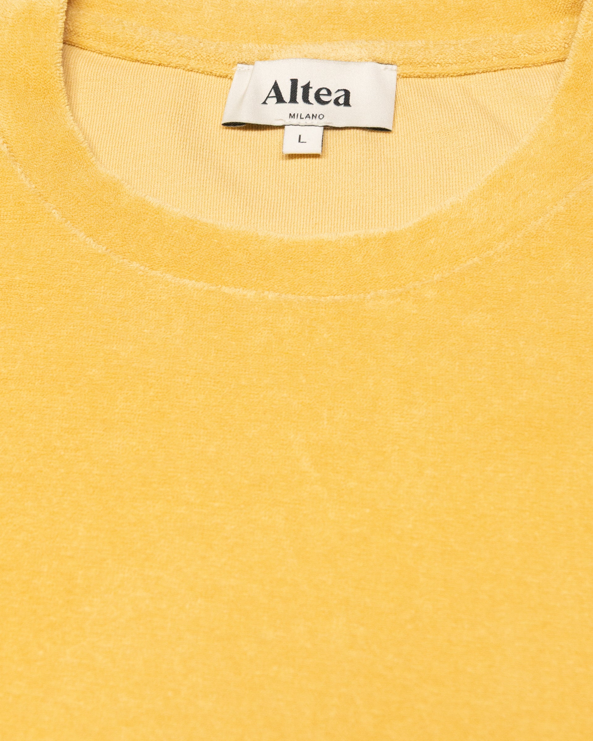 Altea Lewis t-shirt in spugna giallo chiaro cotone