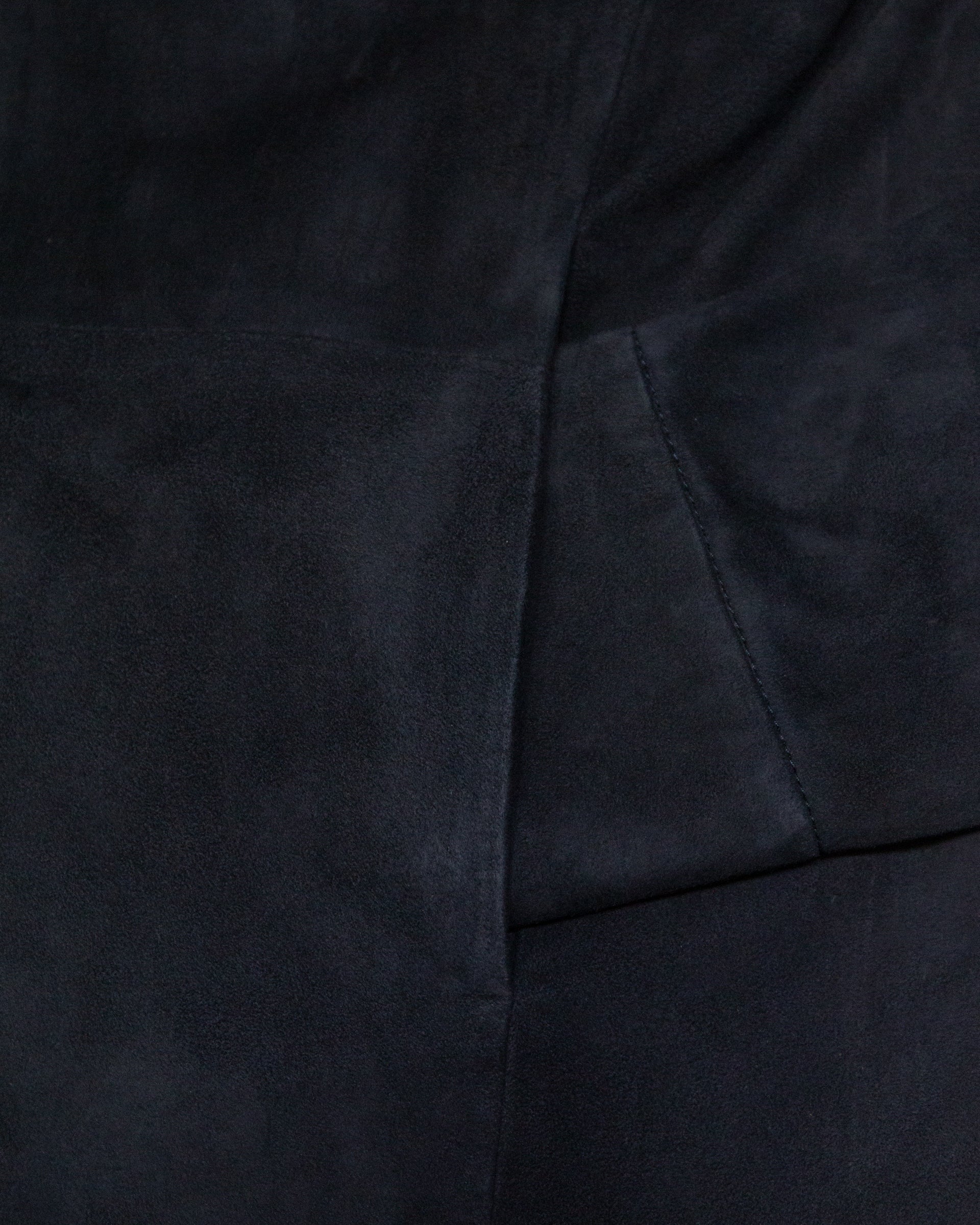Altea Leon giacca camicia in suede blu navy foderata