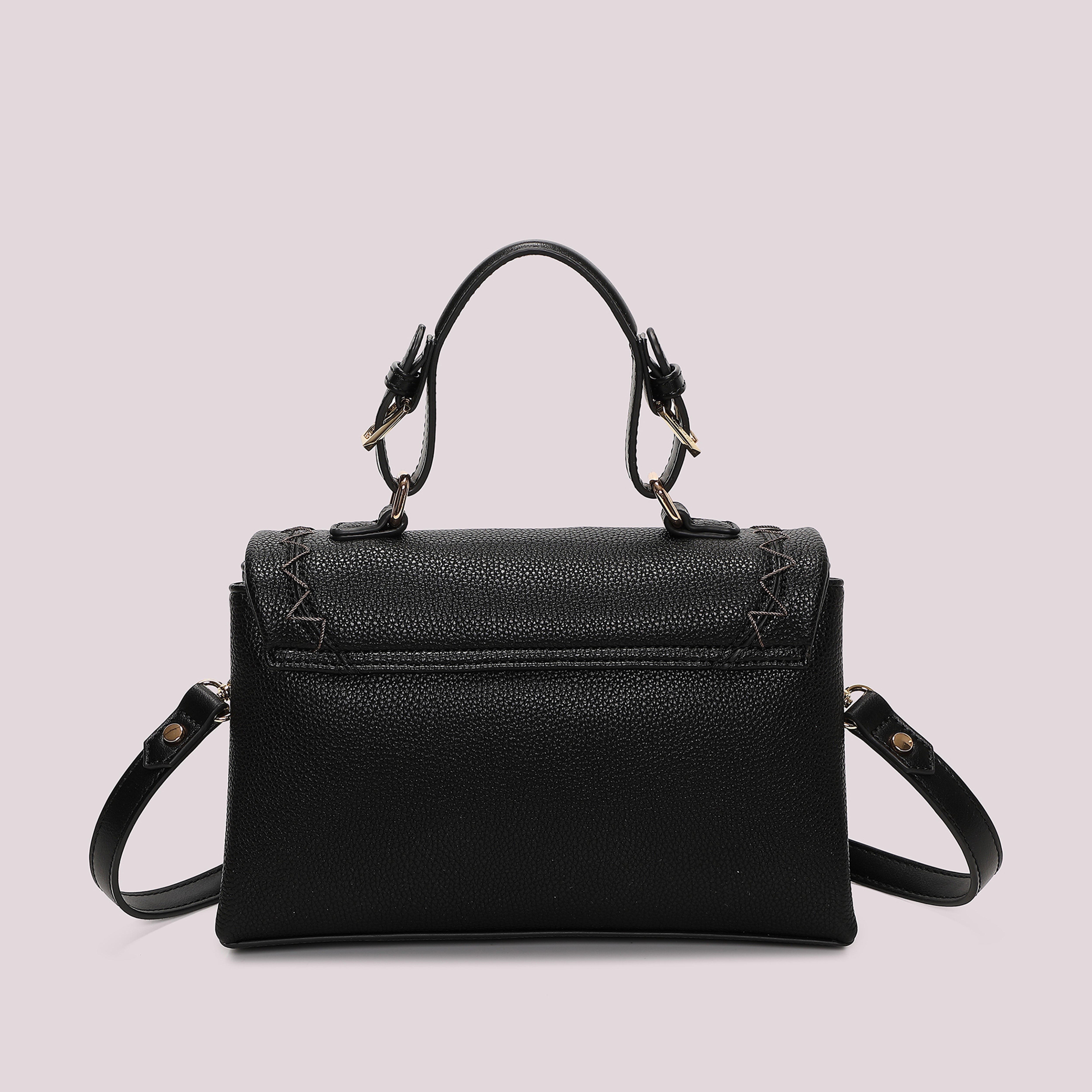 Mimi Mua Cuciture a Vista borsa a mano nero tracolla