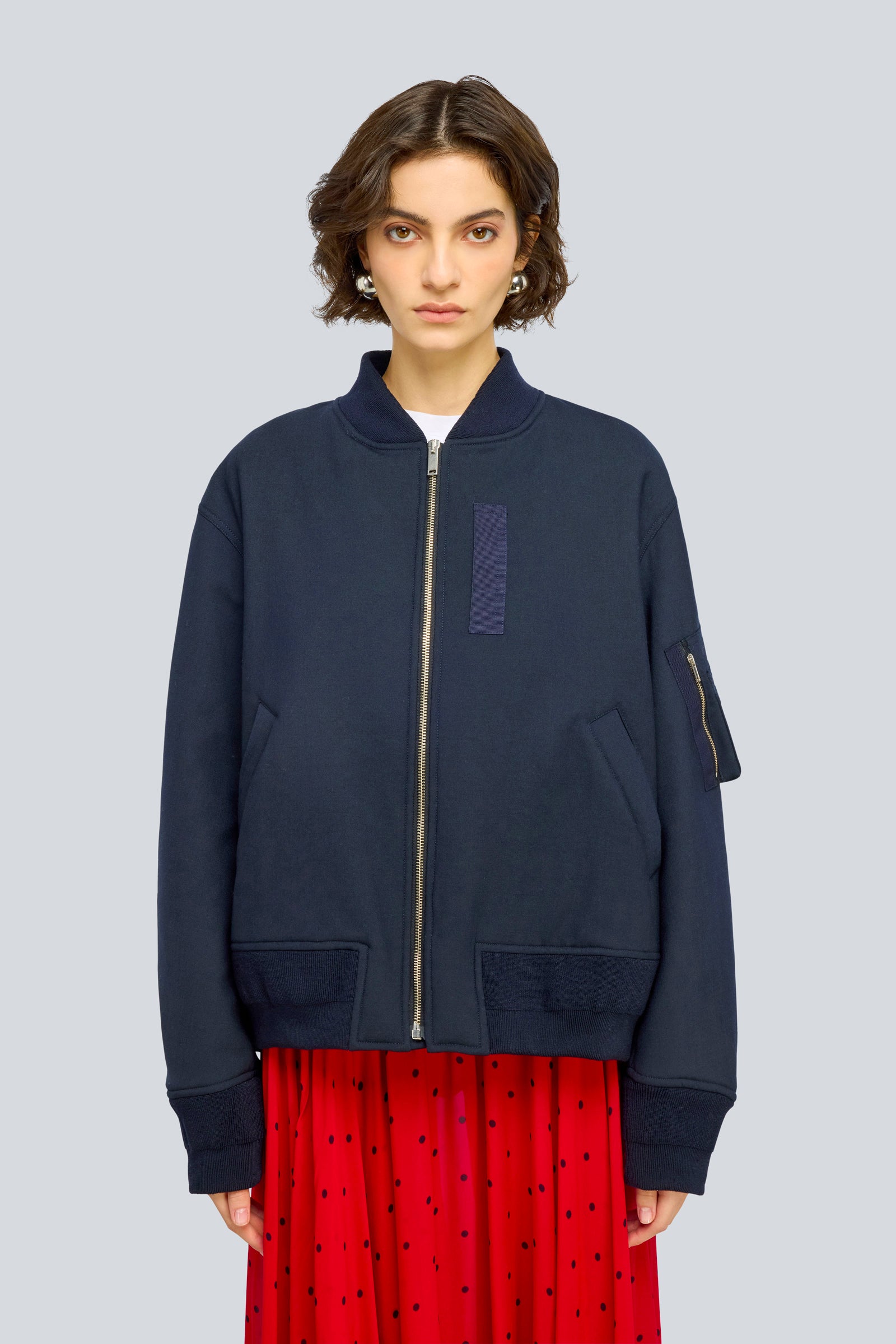 Semicouture Ariella bomber blue fresco lana