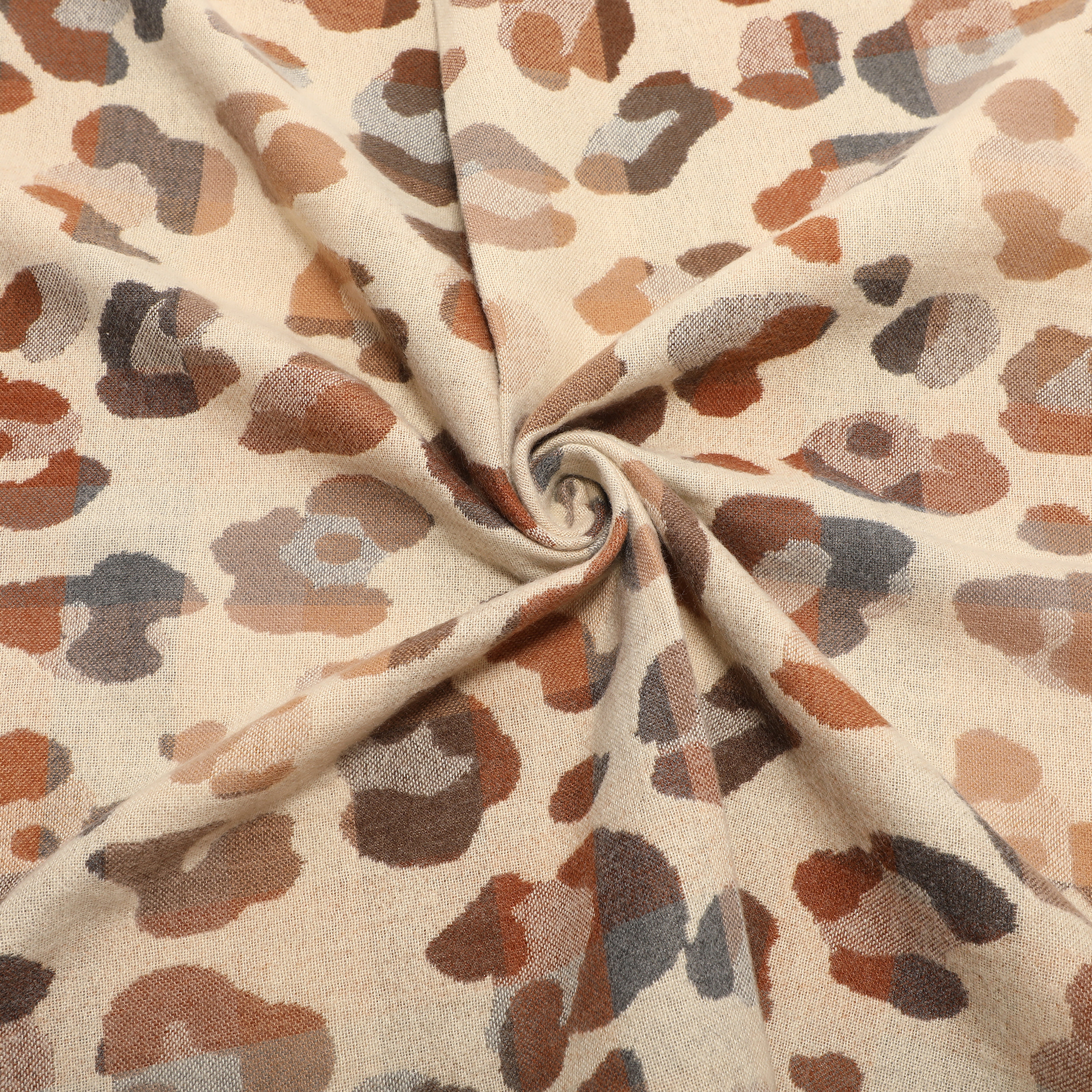 Mimi Mua maculato sciarpa panna animalier