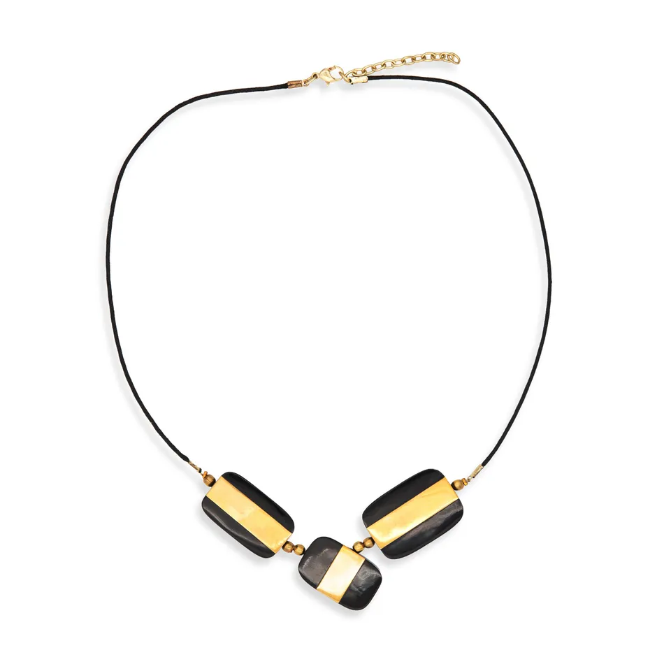 On Earth Cooperative Collection Nina collana corno nero 55 cm