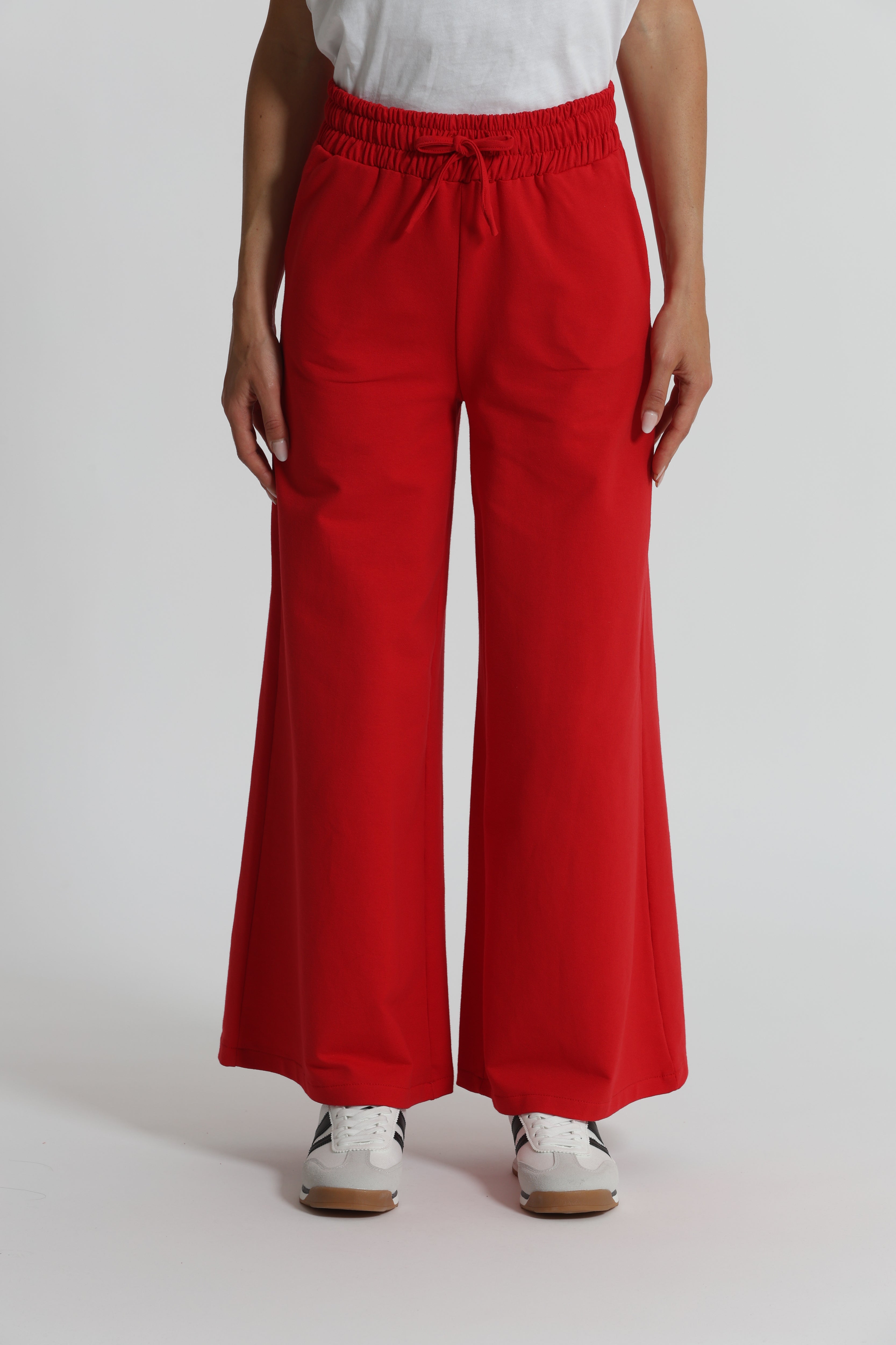 Mimi Mua Pantalone Felpa Coulisse Cotone Rosso