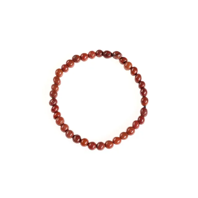 On Earth Connection bracciale diaspro marrone elastico
