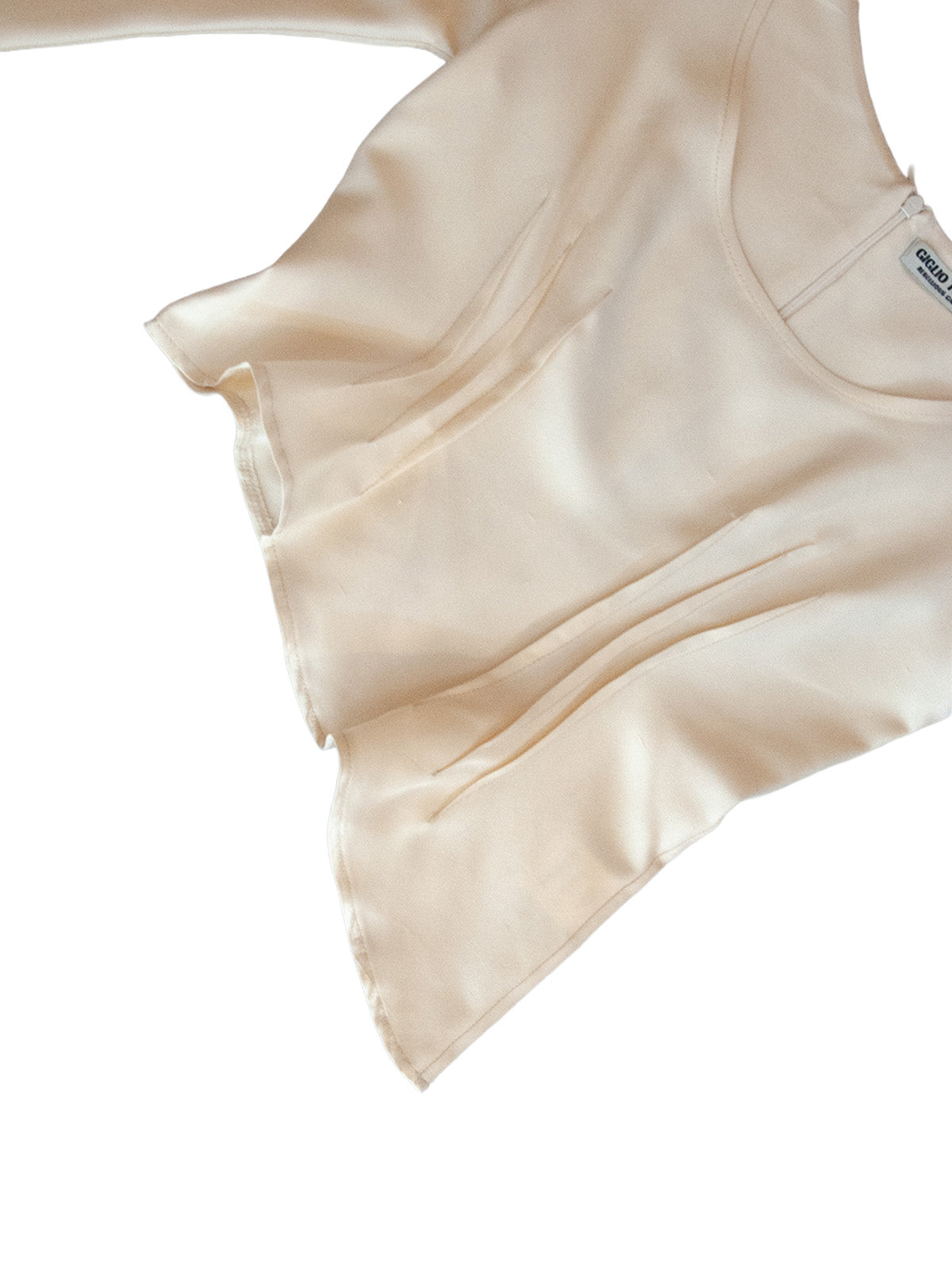 GiglioTigrato Sicilia top seta crema monospalla