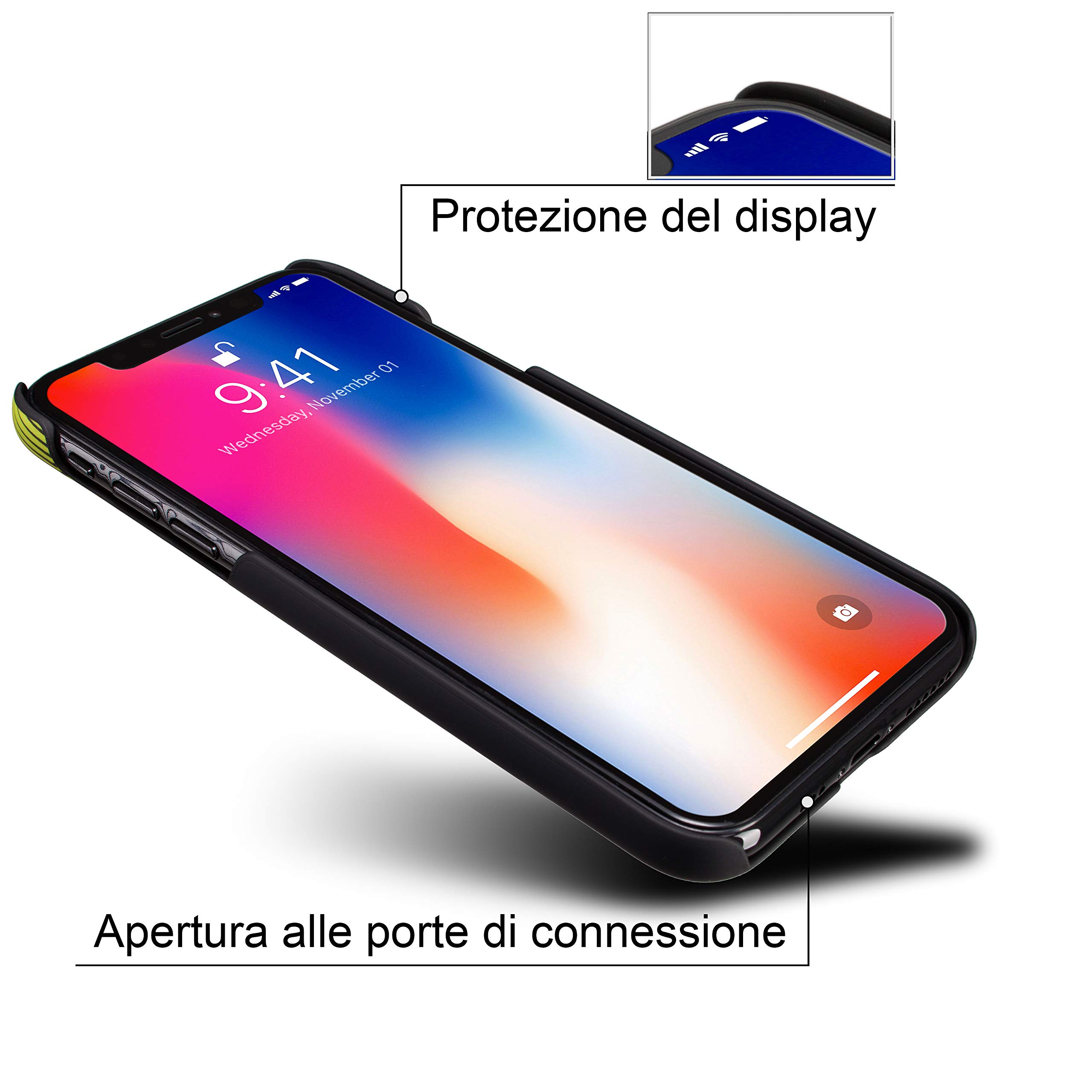 Marcelo Burlon County of Milan iPhone XS/X cover rigida antiurto