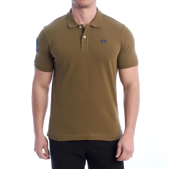 La Martina YMP300-PK001 Polo uomo verde oliva S