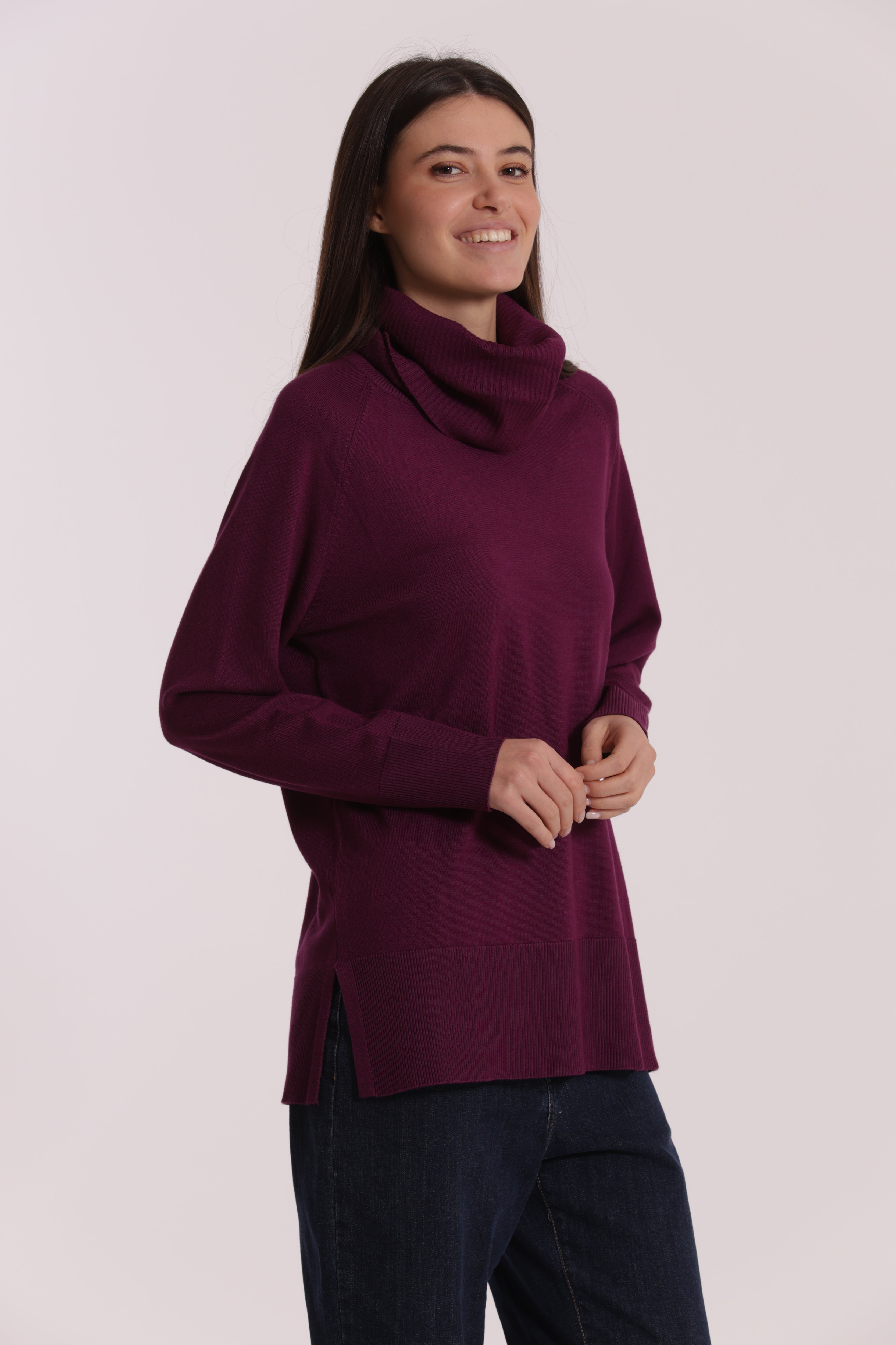 Mimi Mua Spacchi Laterali maglia nera over