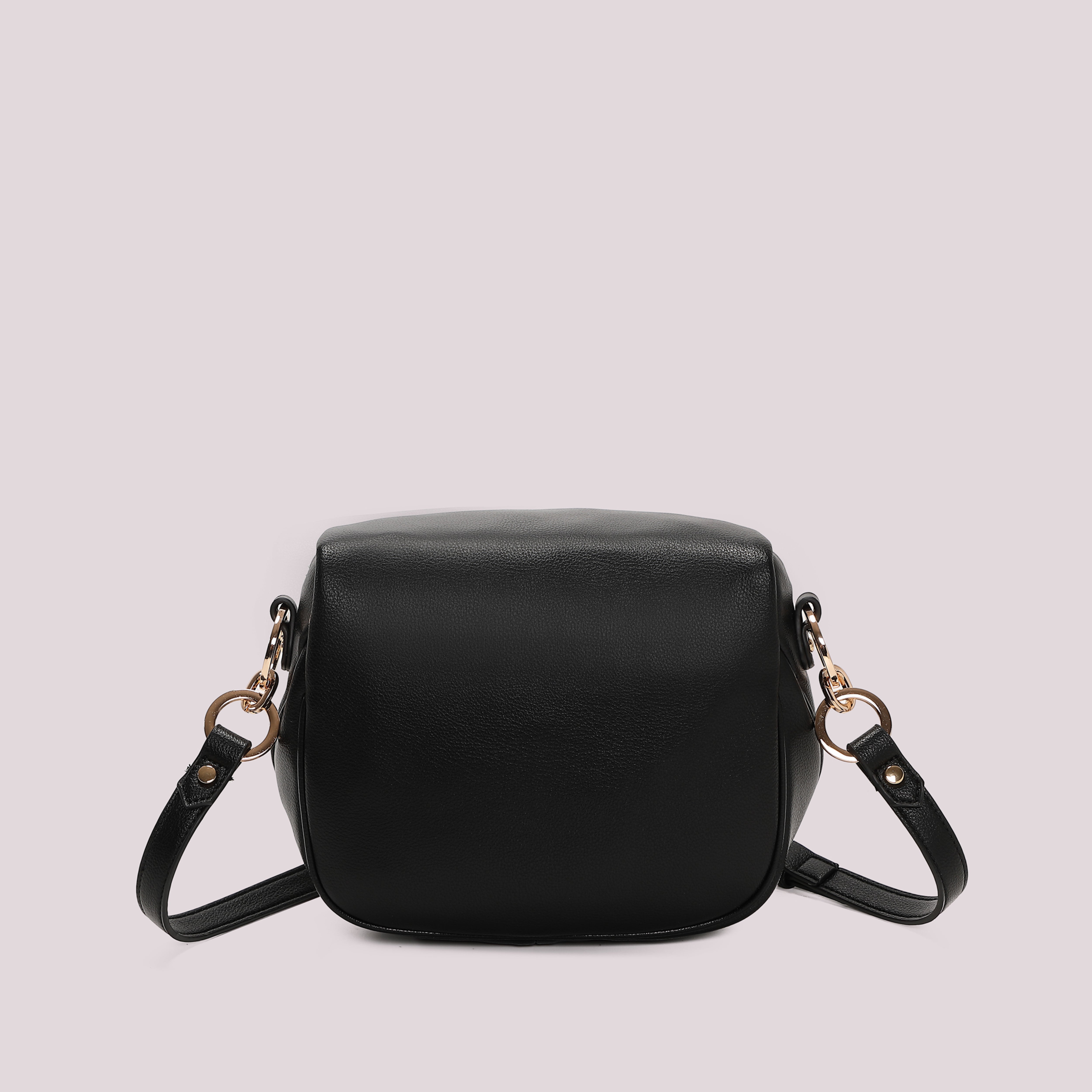 Mimi Mua Marsupio tracolla nero anelli ecopelle