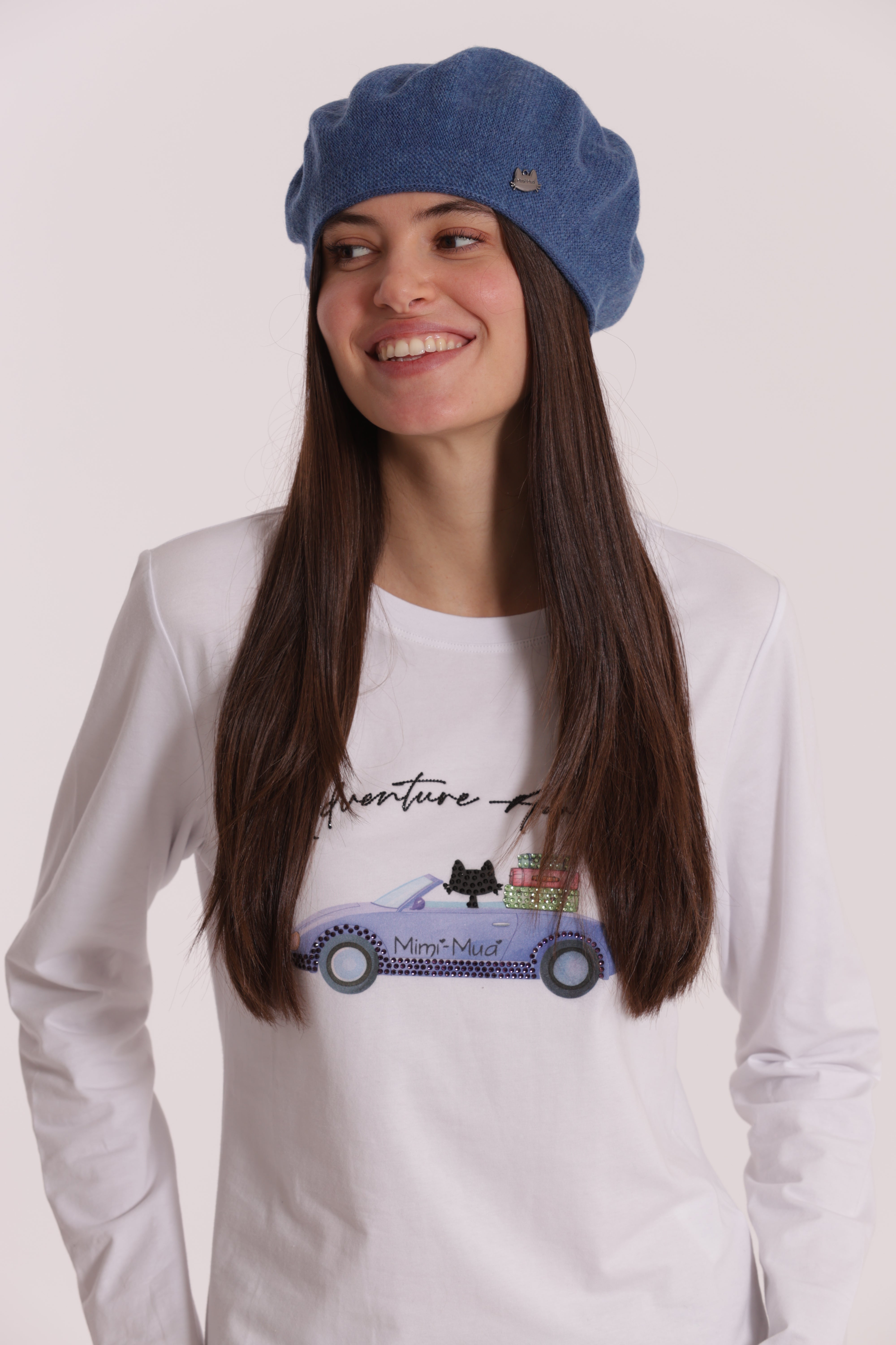 Mimi Mua Basco Basico cappello tinta unita nero