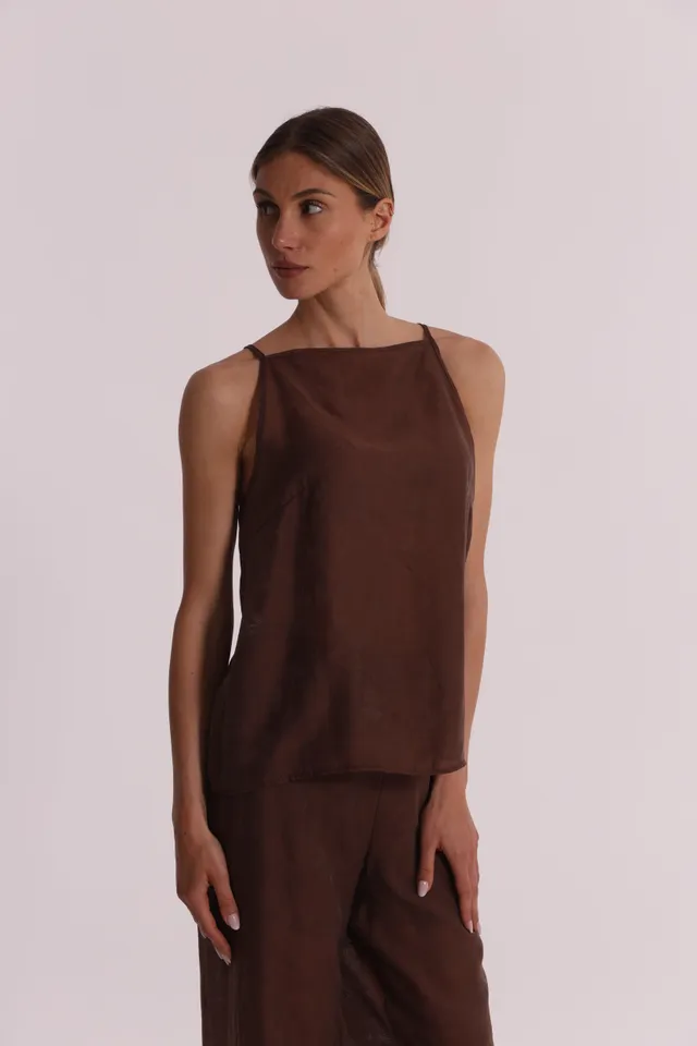 Mimi Mua Top Jacquard in Lyocell Rosa