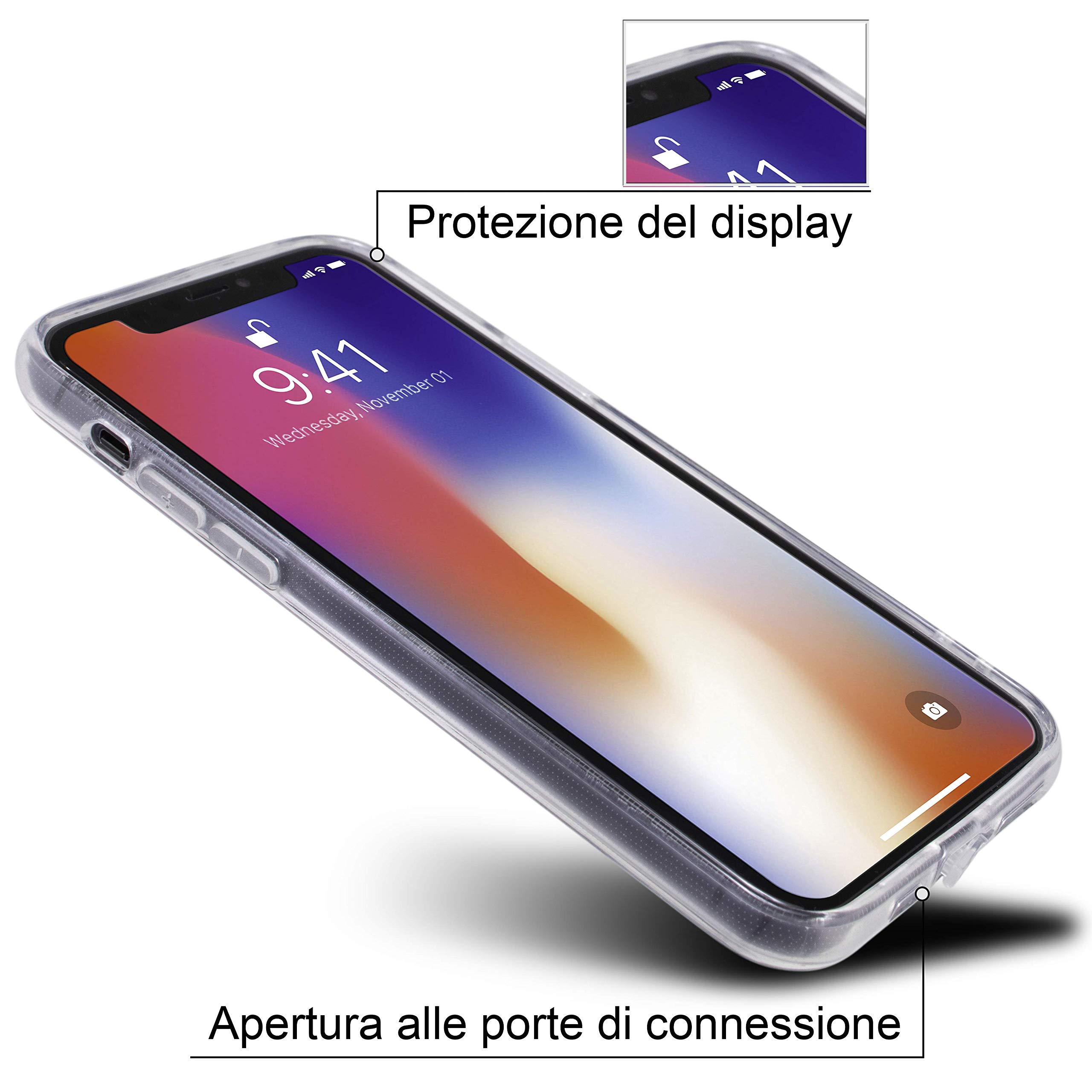 Marcelo Burlon County of Milan iPhone 11 Pro cover trasparente antiurto