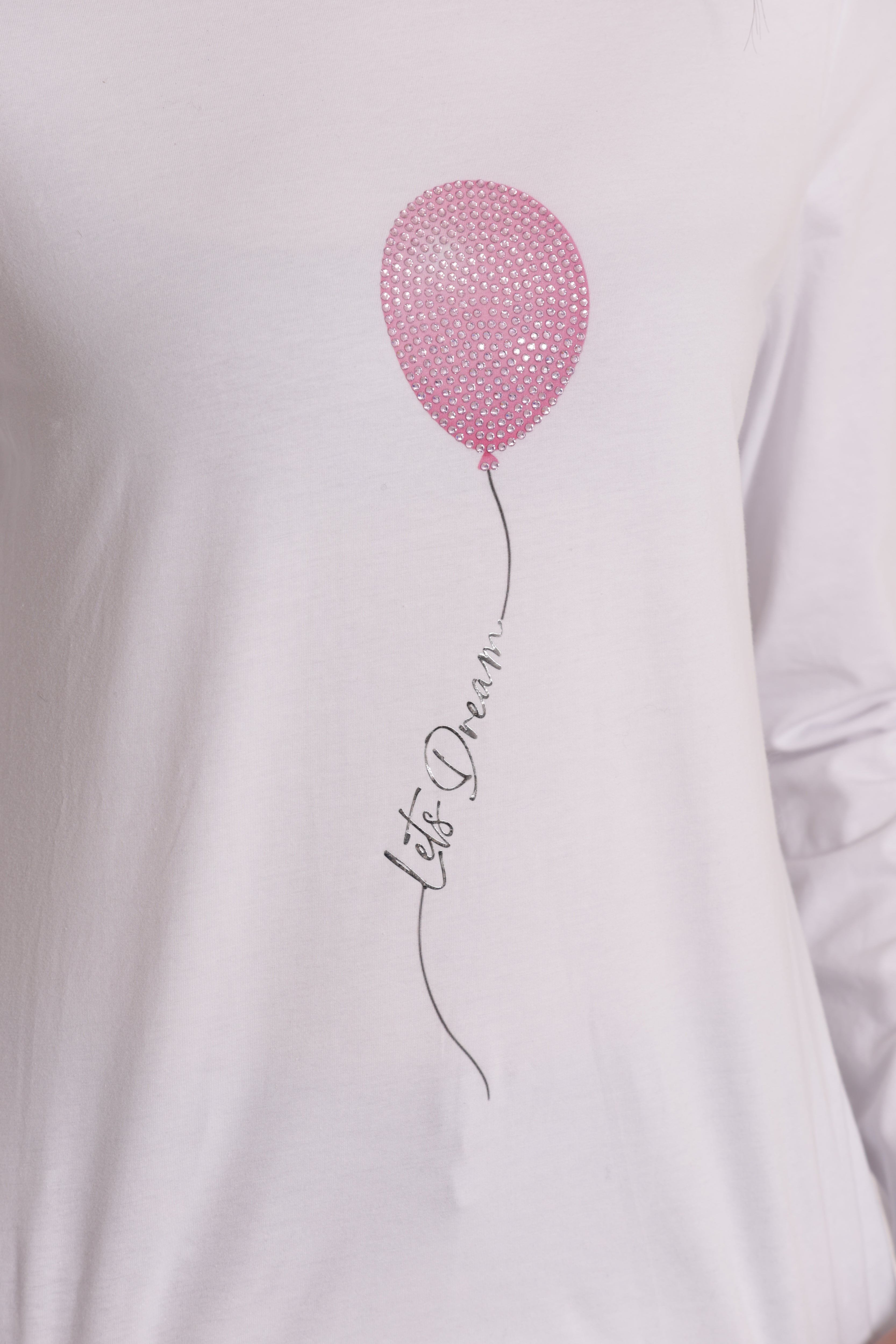 Mimi Mua T-Shirt Let's Dream Bianco Cotone