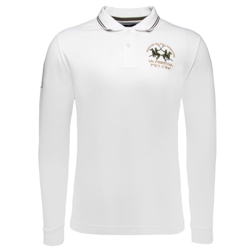 La Martina XMP307 Polo manica lunga bianca XL