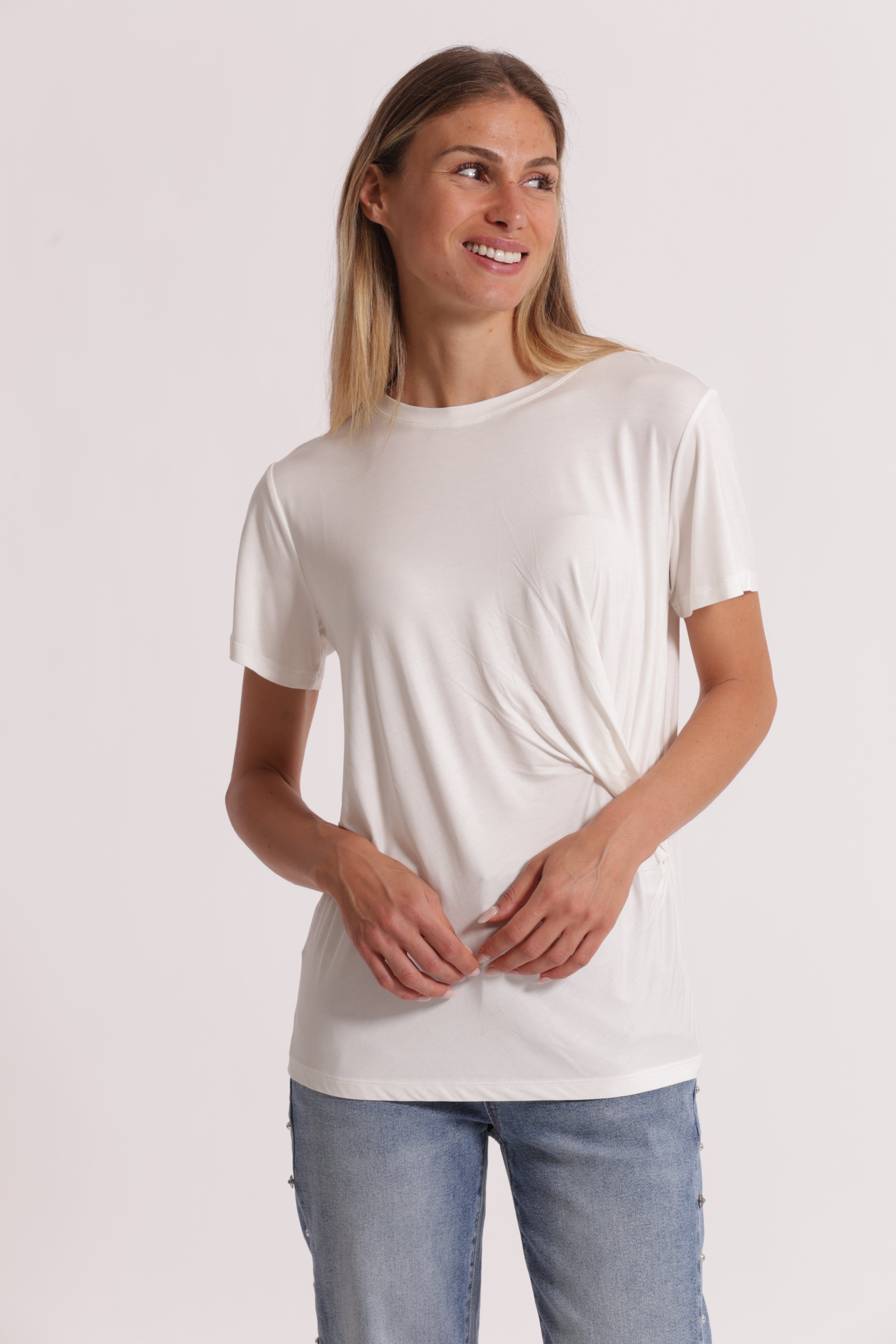 Mimi Mua T-Shirt Arriccio Laterale maglietta viscosa