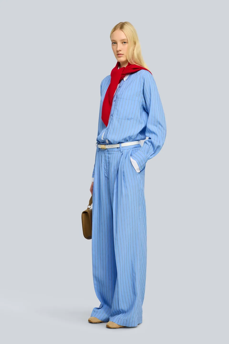 Semicouture Alexa pantalone rigato fluido