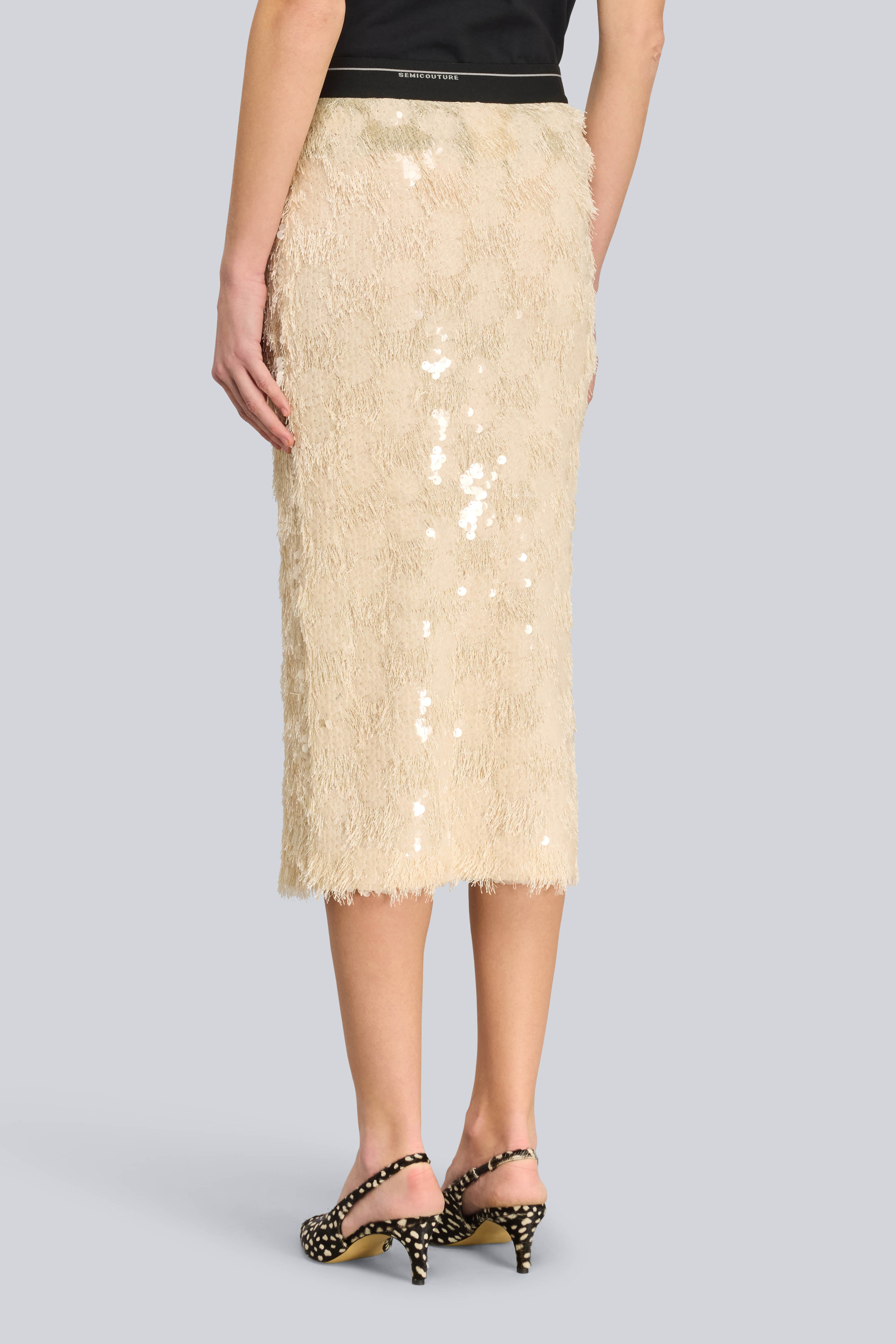 Semicouture Bindy Gonna Paillettes Midi Regular