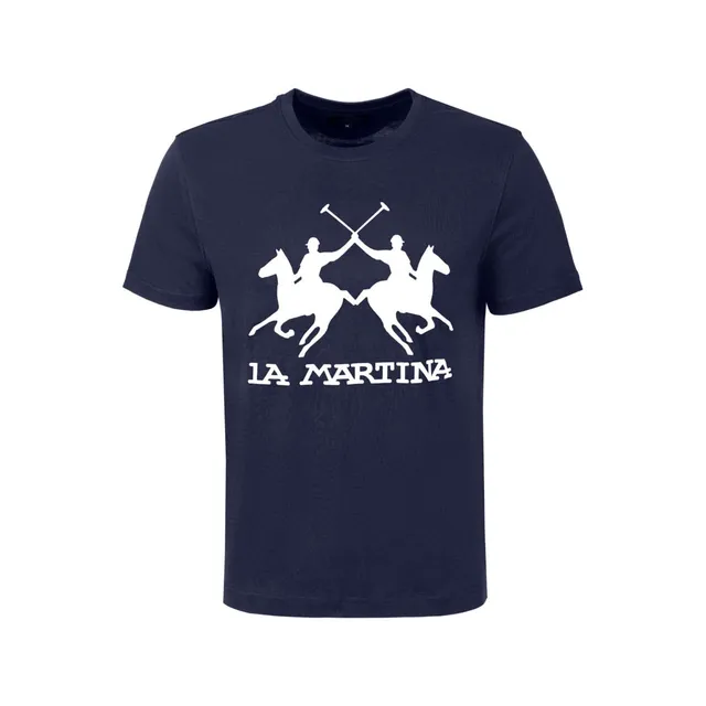 La Martina MCR001 t-shirt uomo blu scuro taglia L