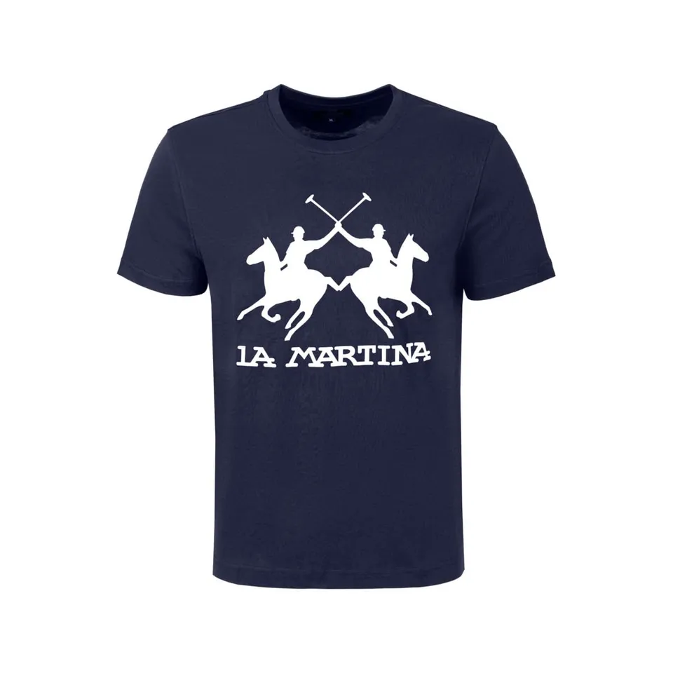 La Martina MCR001 t-shirt uomo blu scuro taglia L