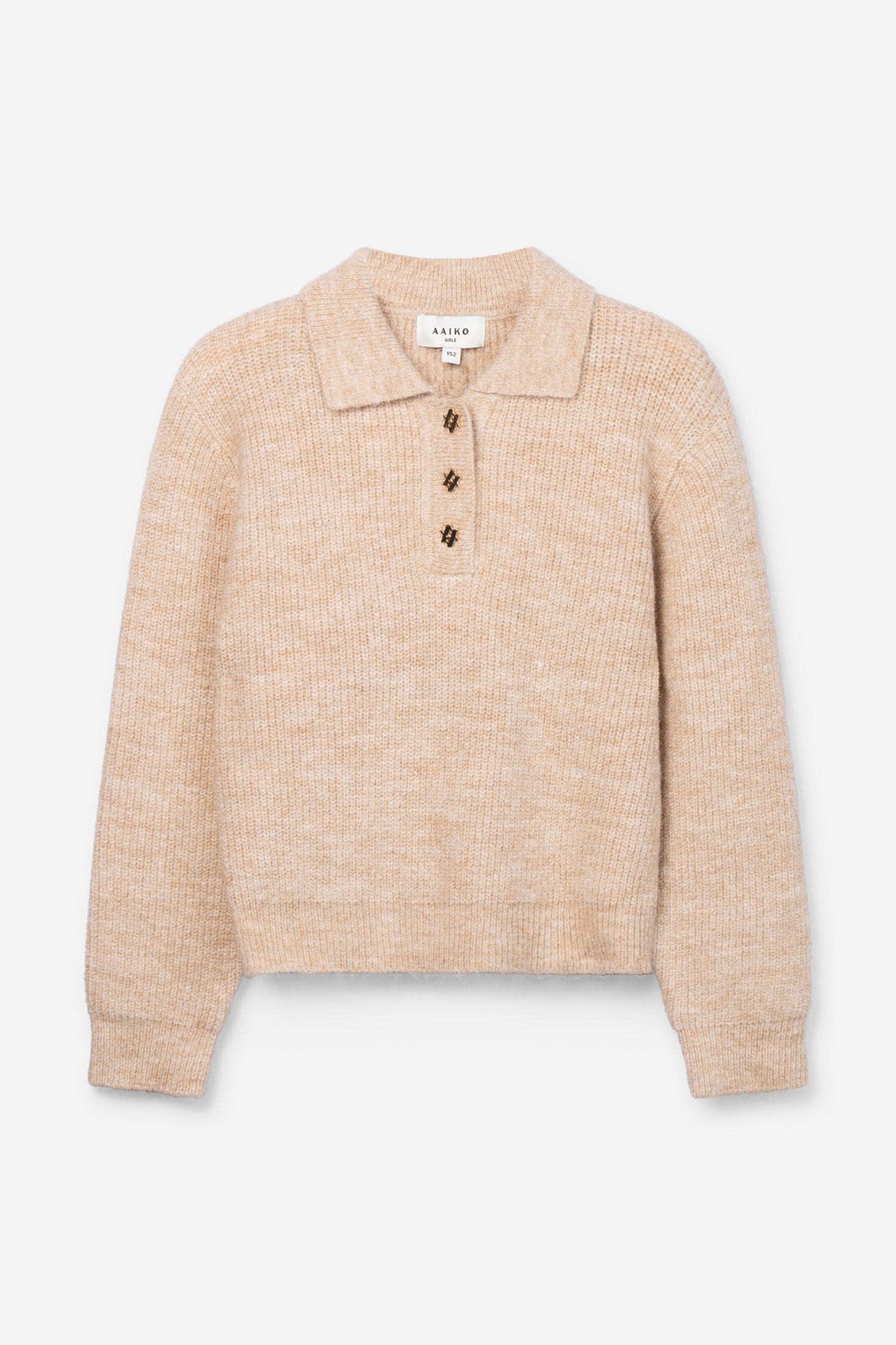 Aaiko Doux maglione beige collo polo