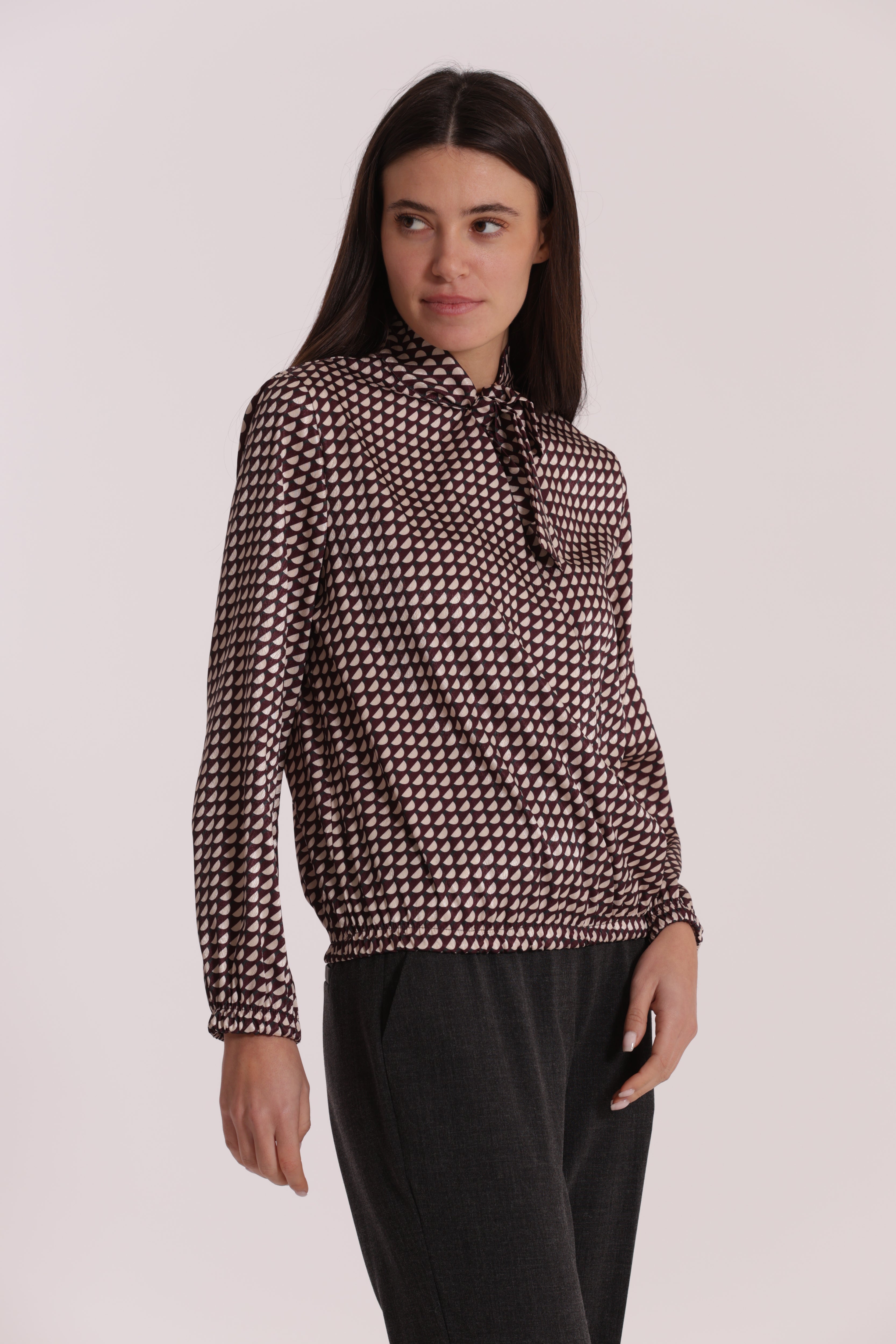 Mimi Mua Blusa con Fusciacca Fantasia Geo Mosto