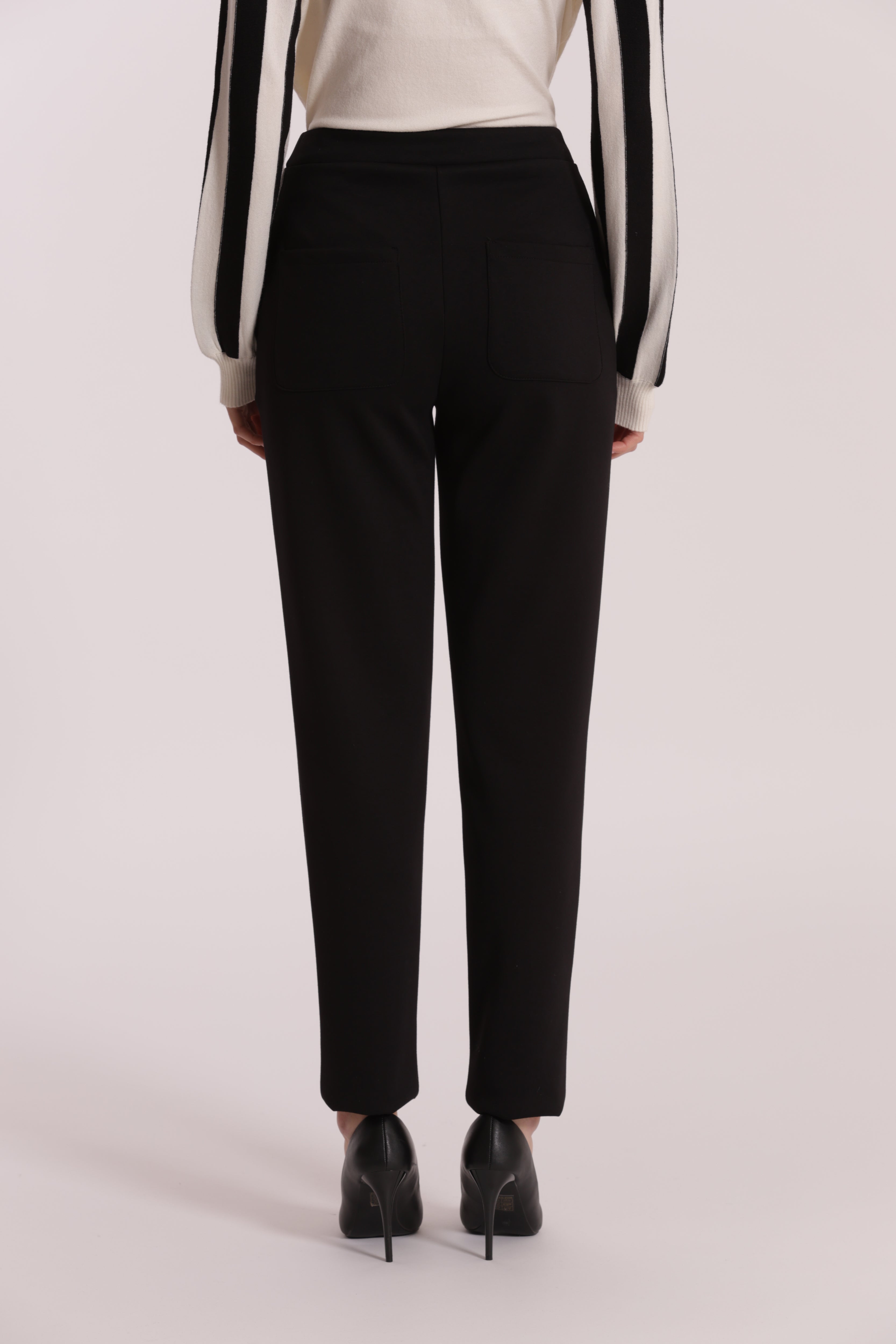 Mimi Mua Pantalone Jogger Neoprene pantalone nero