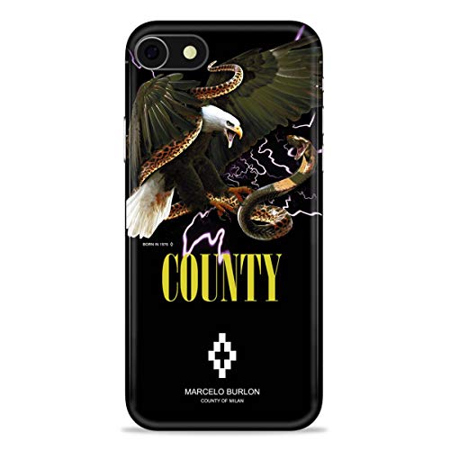 Marcelo Burlon Eagle cover iPhone 8 in policarbonato rigida