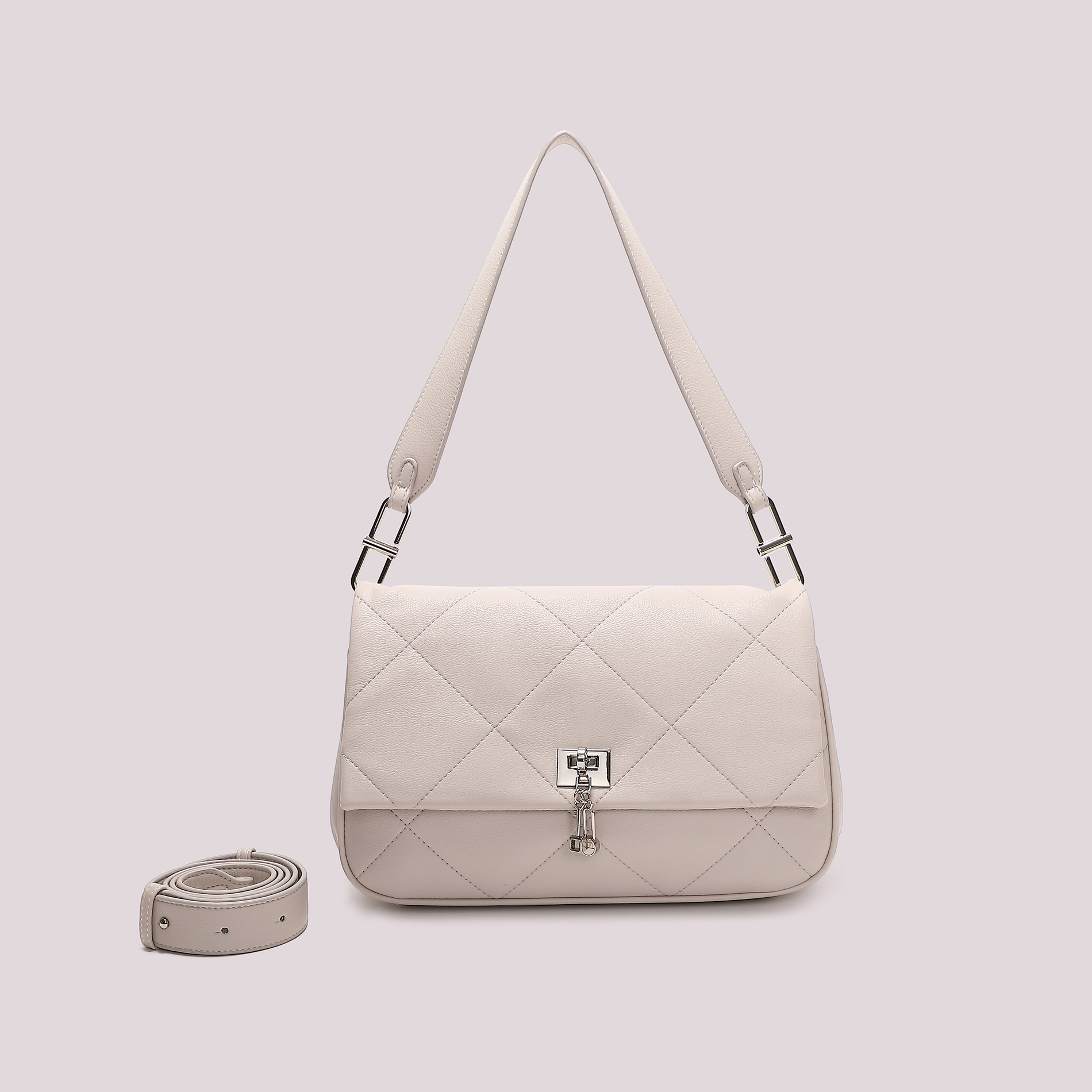 Mimi Mua Borsa a Spalla Trapuntata con Patta