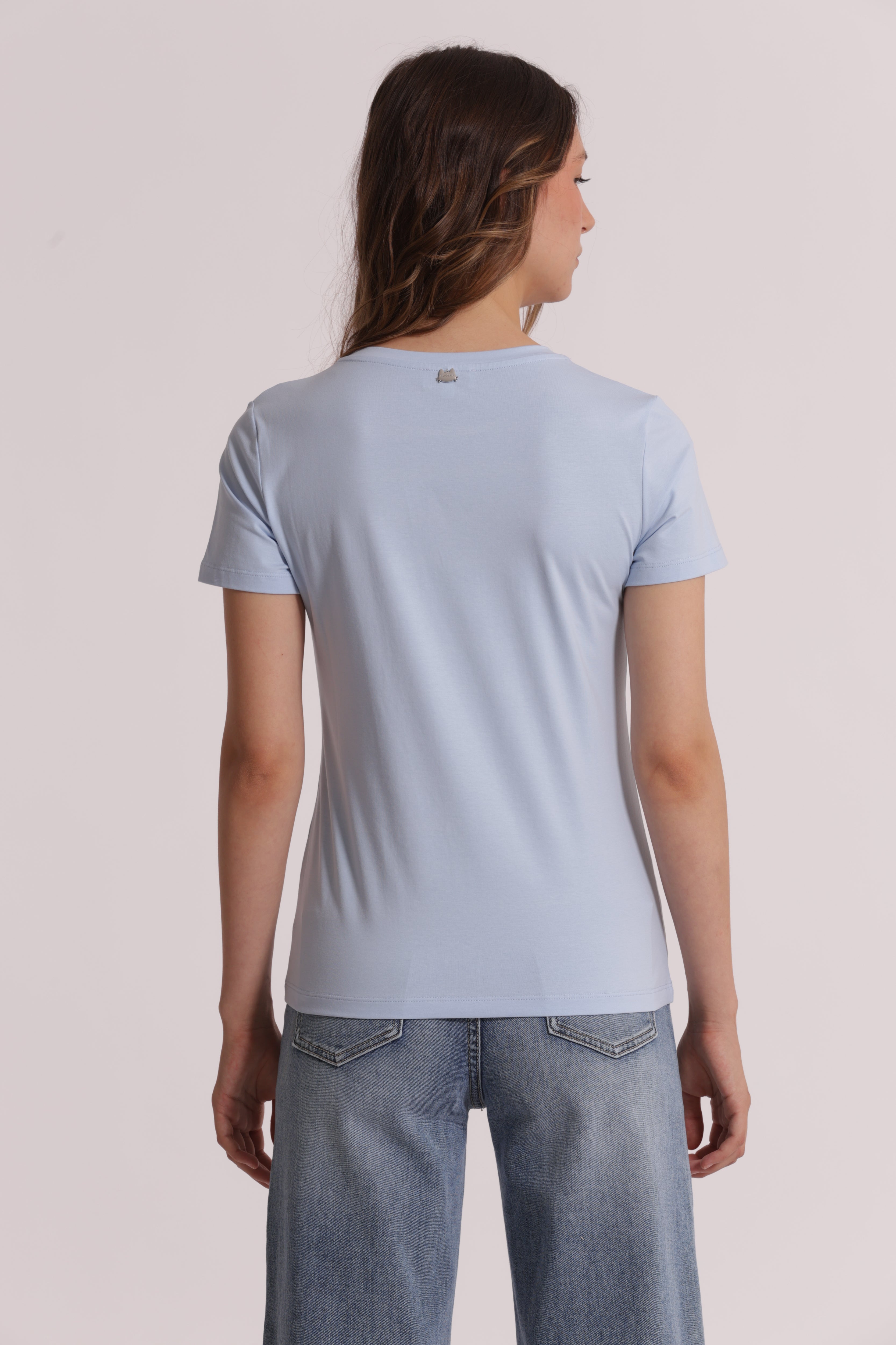 Mimi Mua T-Shirt La Vie en Rose Ricamata Bianco