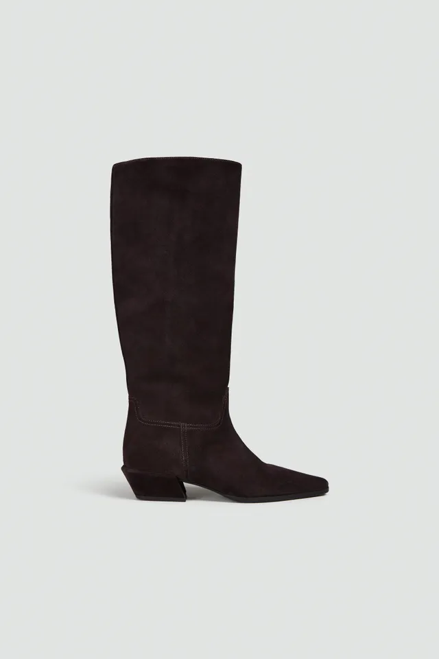 Semicouture Lois stivale moka texano pelle