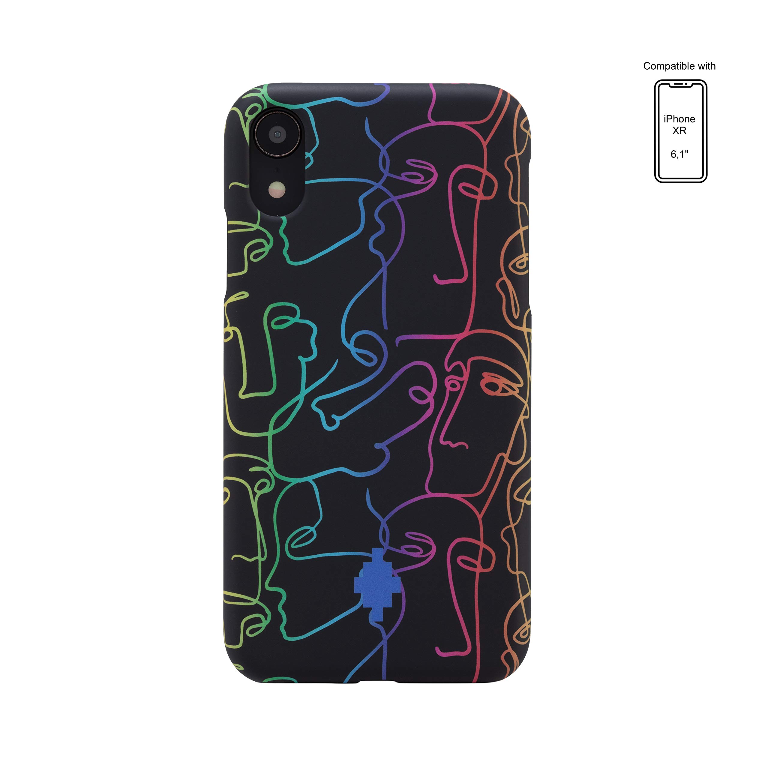 Marcelo Burlon County Milan iPhone XR custodia vetro 9H