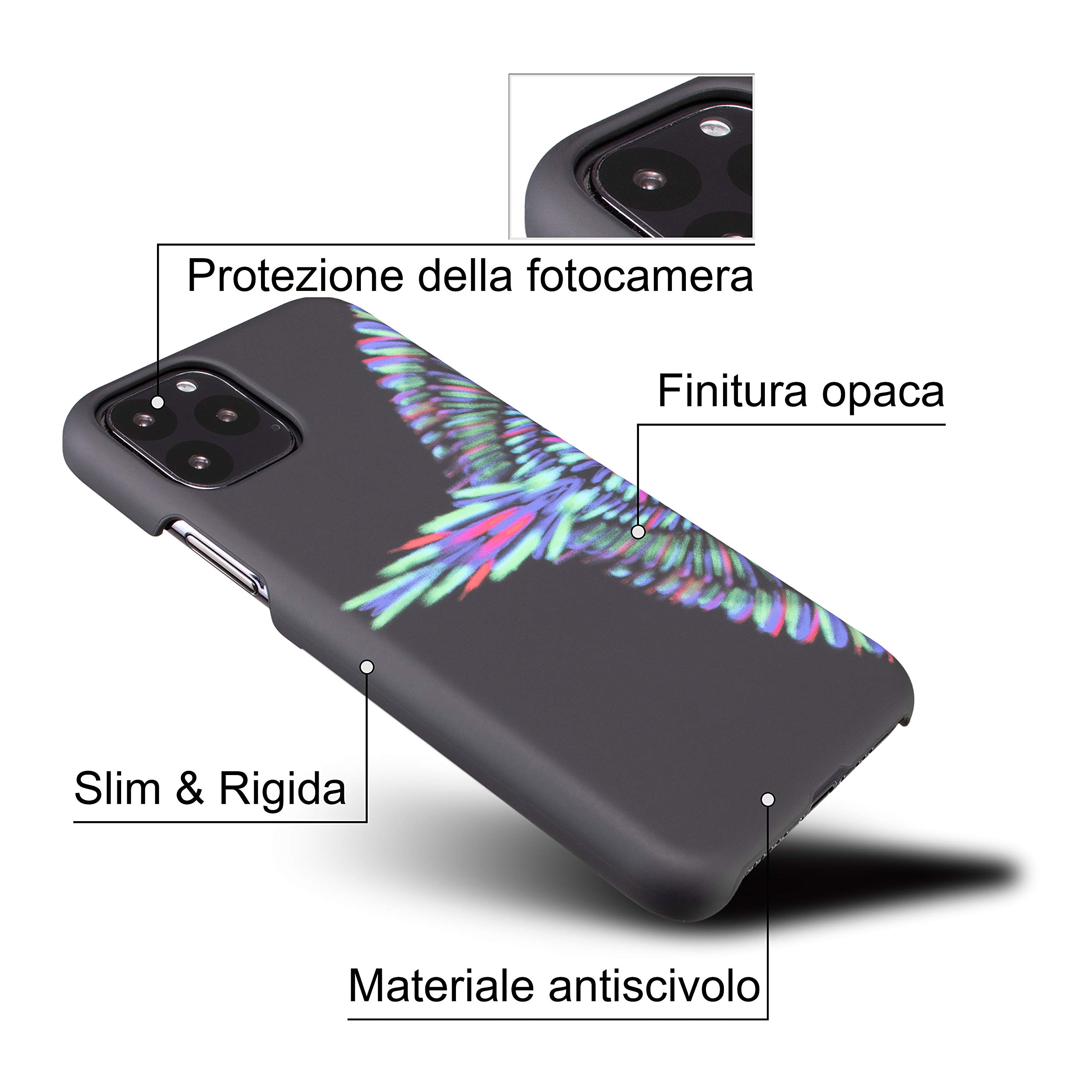 Marcelo Burlon County of Milan iPhone 11 Pro cover rigida vetro 9H