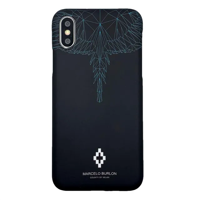 Marcelo Burlon County of Milan Neon cover iPhone X/XS rigida nera