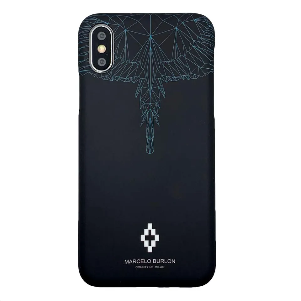 Marcelo Burlon County of Milan Neon cover iPhone X/XS rigida nera