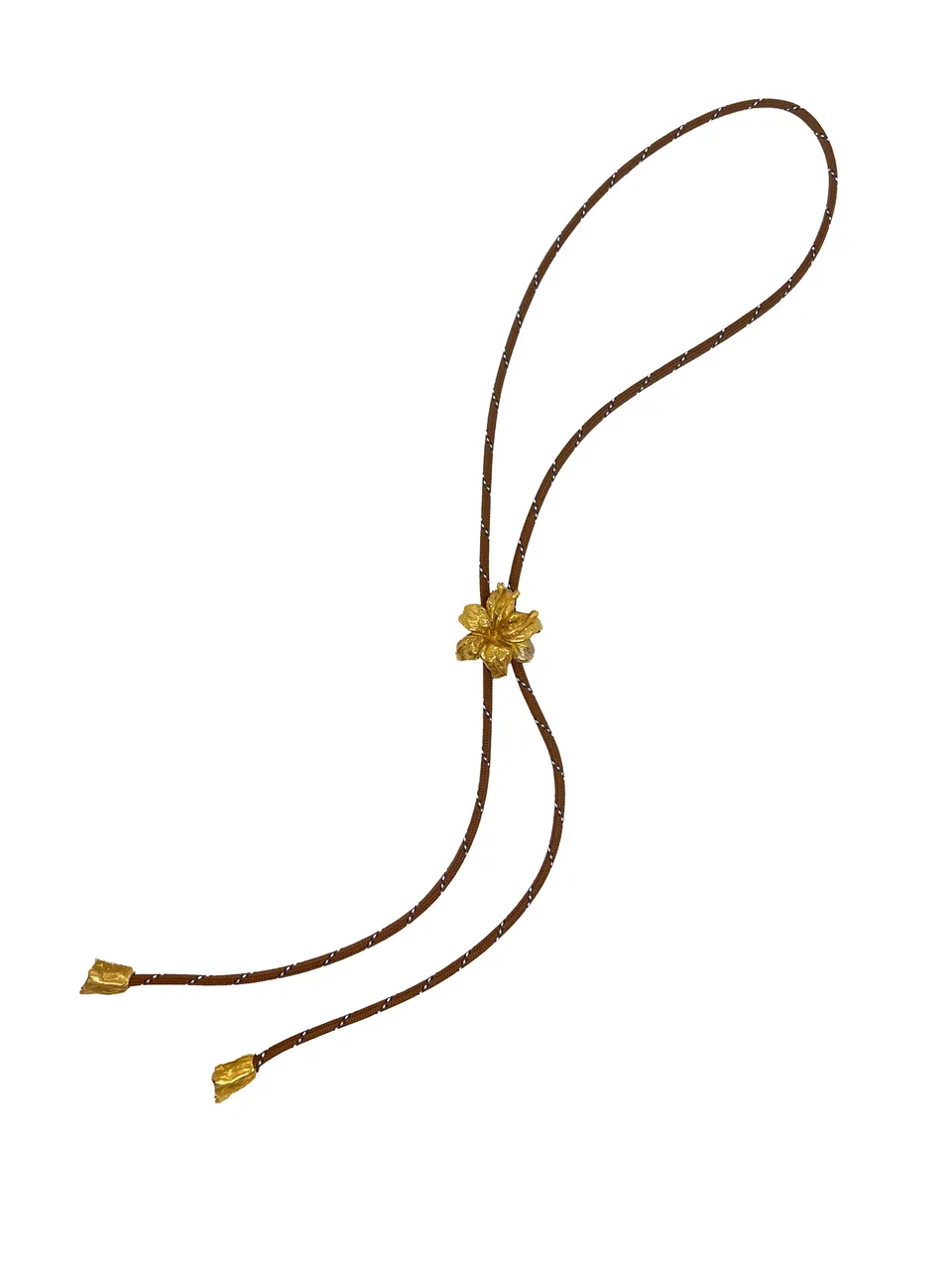 GiglioTigrato Bolo Tie collana giglio marrone bronzo