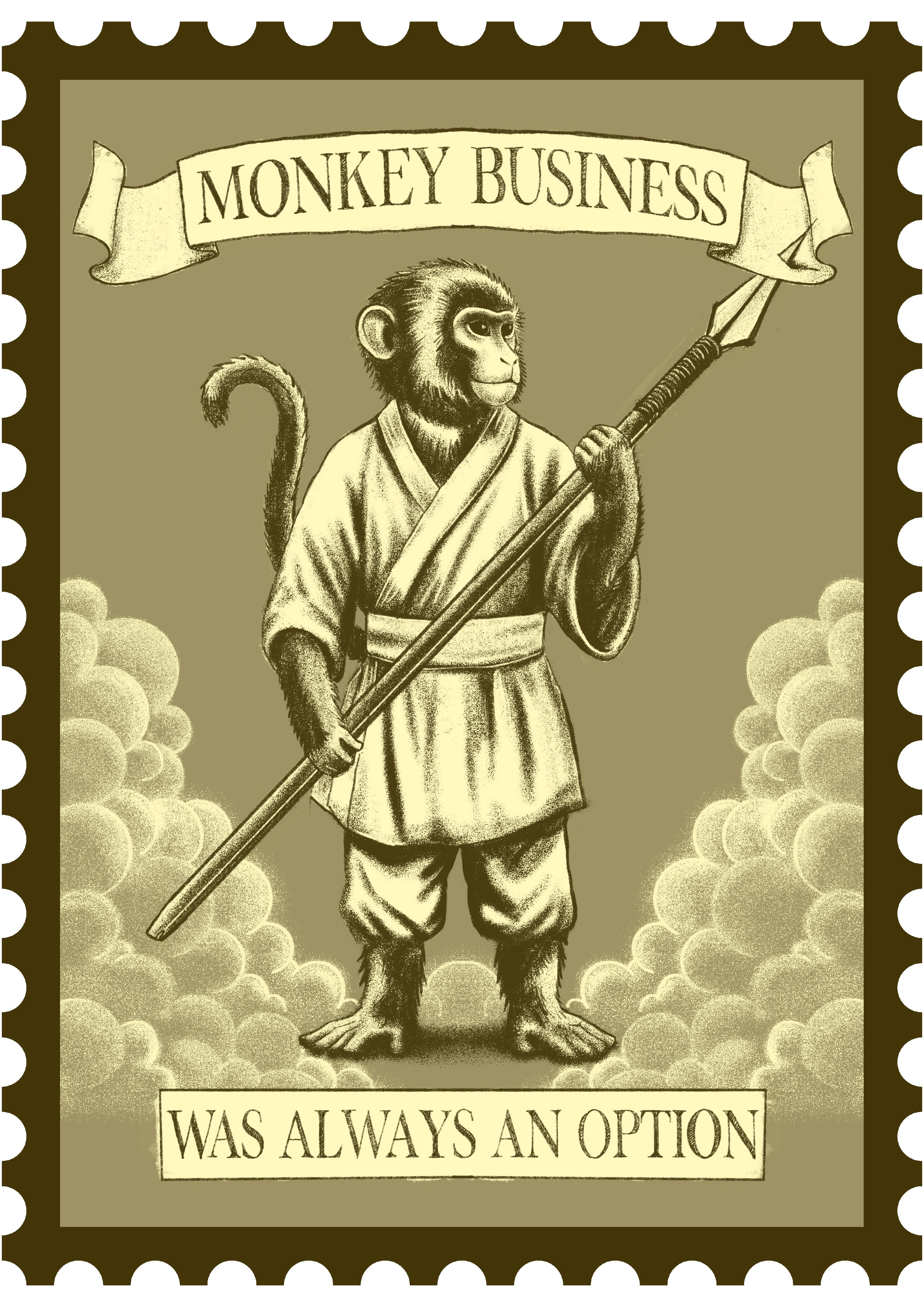 Giglio Tigrato The Monkey poster Super A3 carta 200 g