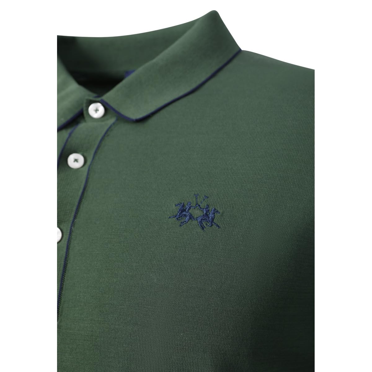 La Martina MCS006 polo manica lunga uomo cotone seta