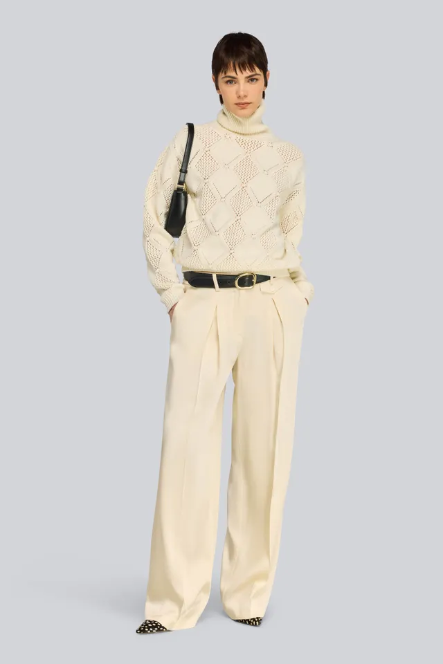 Semicouture Magdalene dolcevita off white rombi