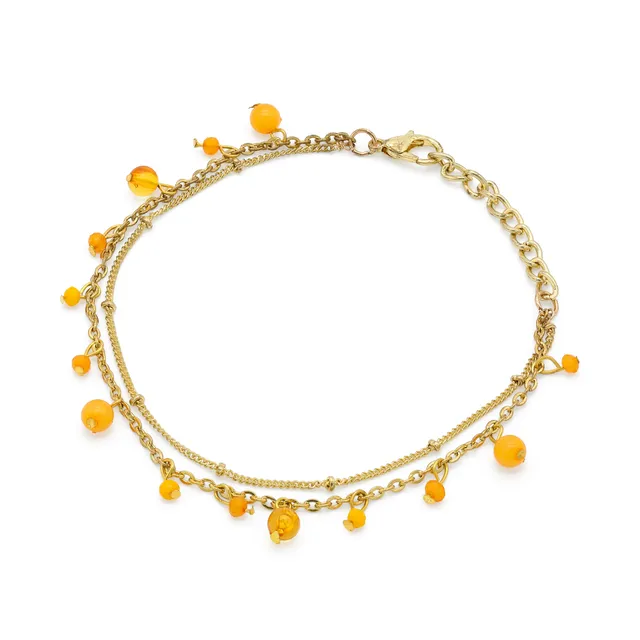 On Earth Cooperative Collection Colour bracciale ottone giallo 17+4 cm