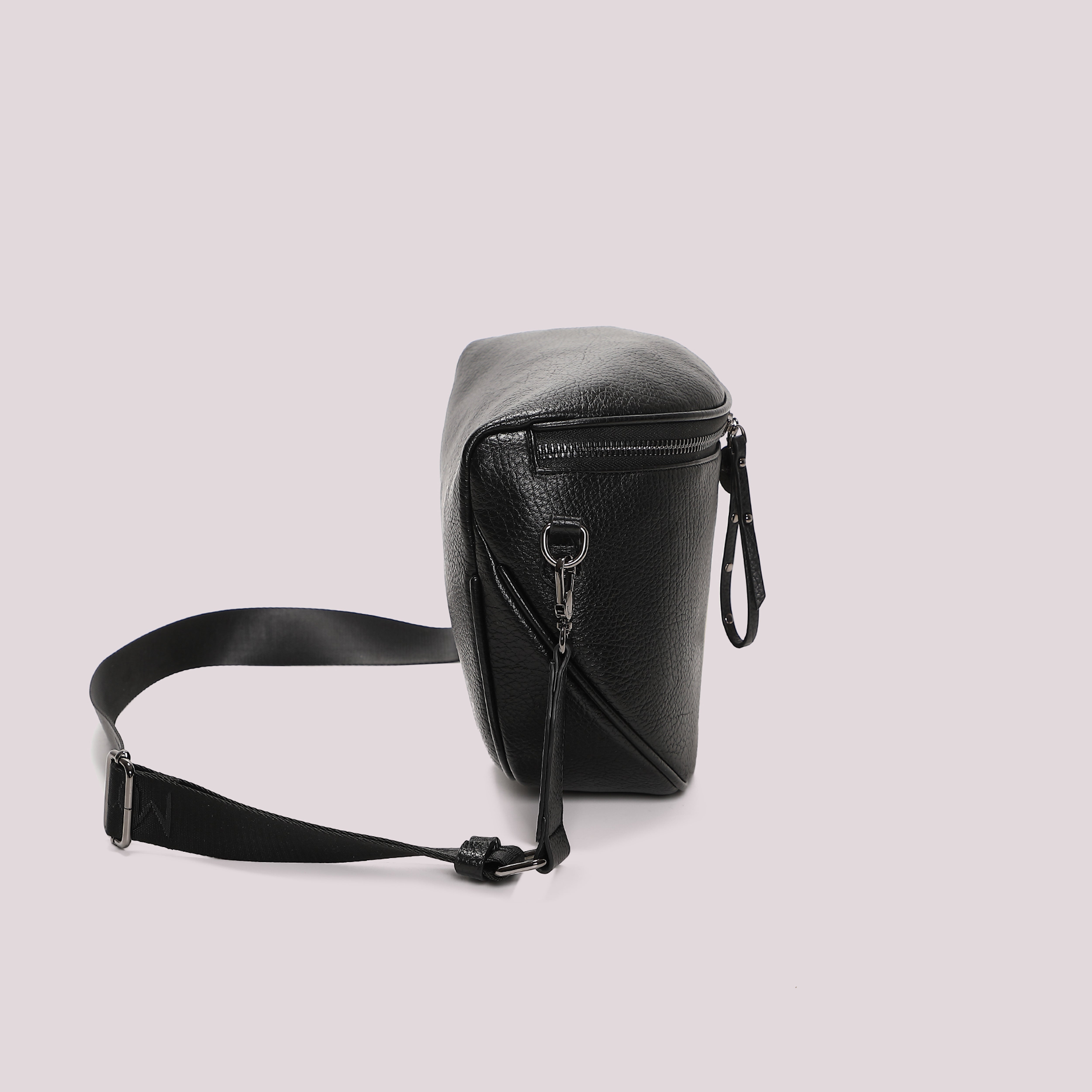 Mimi Mua Borsa Marsupio Grande Tracolla Logata Nero